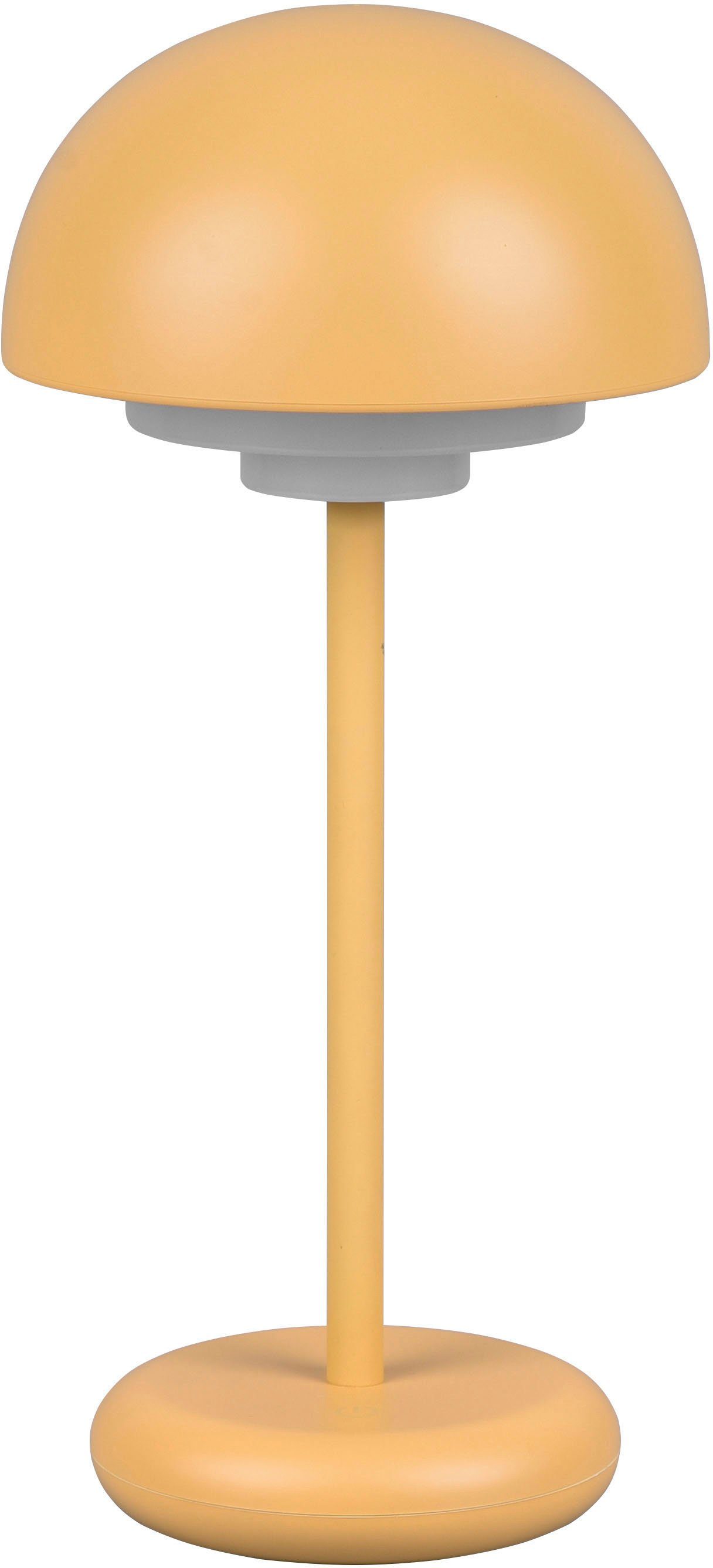 TRIO Leuchten USB-C USB-Anschluss integriert, Ladekabel Helligkeitsstufen, LED mehrere Pilzform Outdoor Elliot, Tischlampe LED Akku, 4 Ladefunktion, mit Außen-Tischleuchte Dimmstufen, fest Warmweiß, 30cm