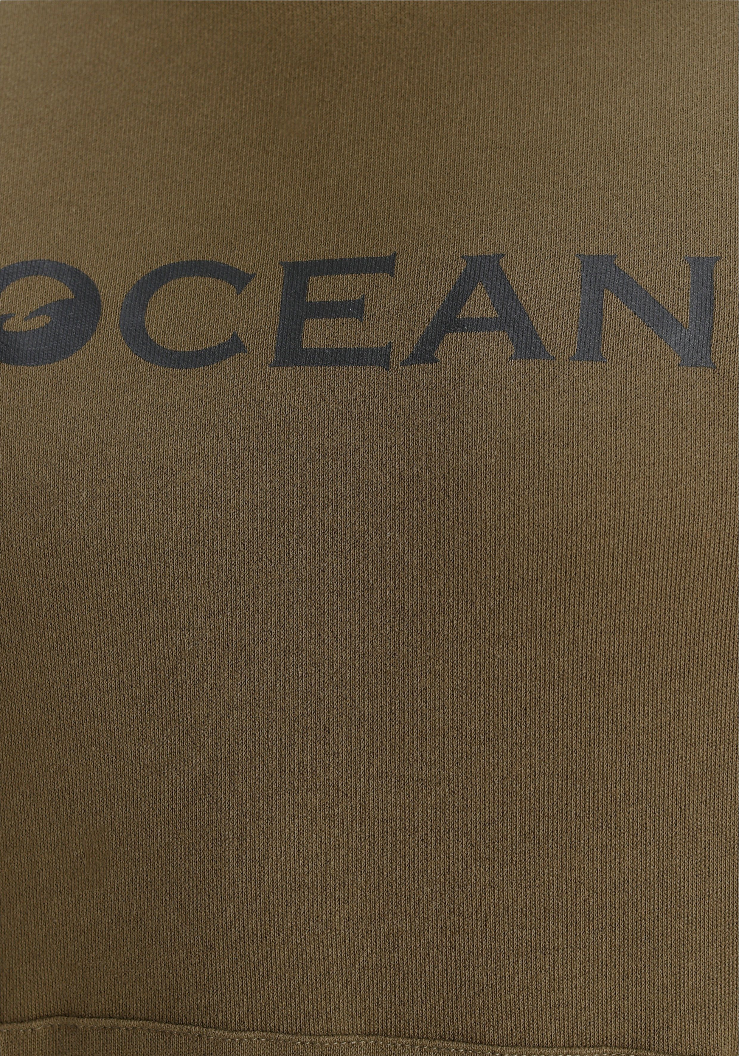 aus reiner Ocean Baumwolle Sportswear Kapuzensweatshirt Hoody khaki Essentials