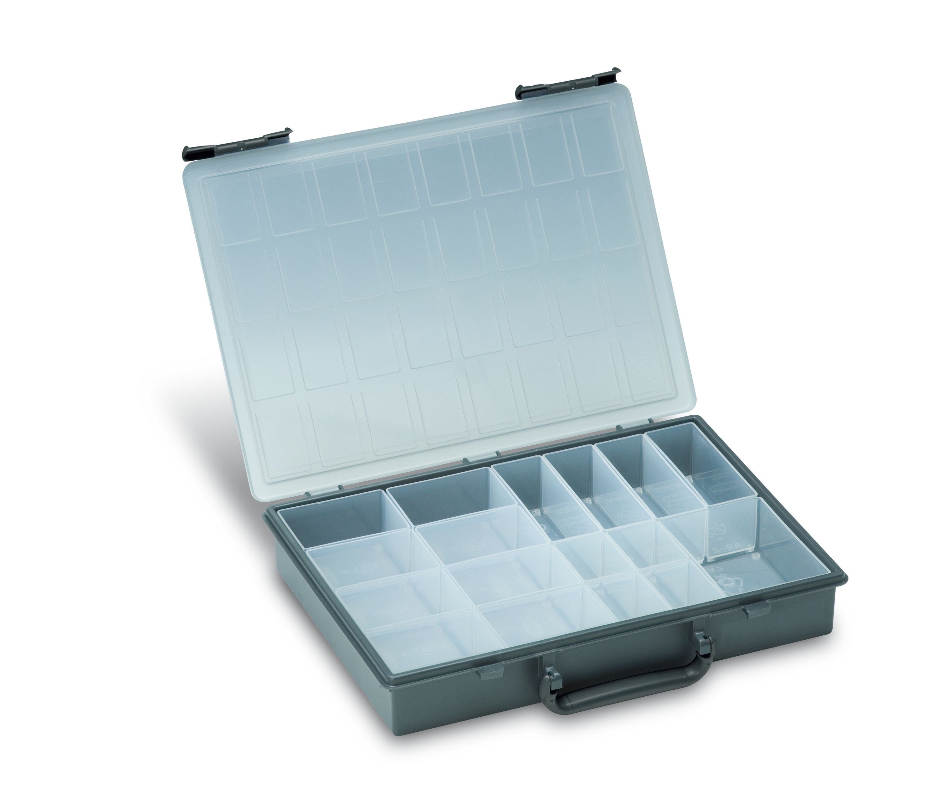 Tanos Werkzeugbox TANOS Rack-Box für Rack-systainer IV – 17 Einzelboxen – Anthrazit | Werkzeugkoffer