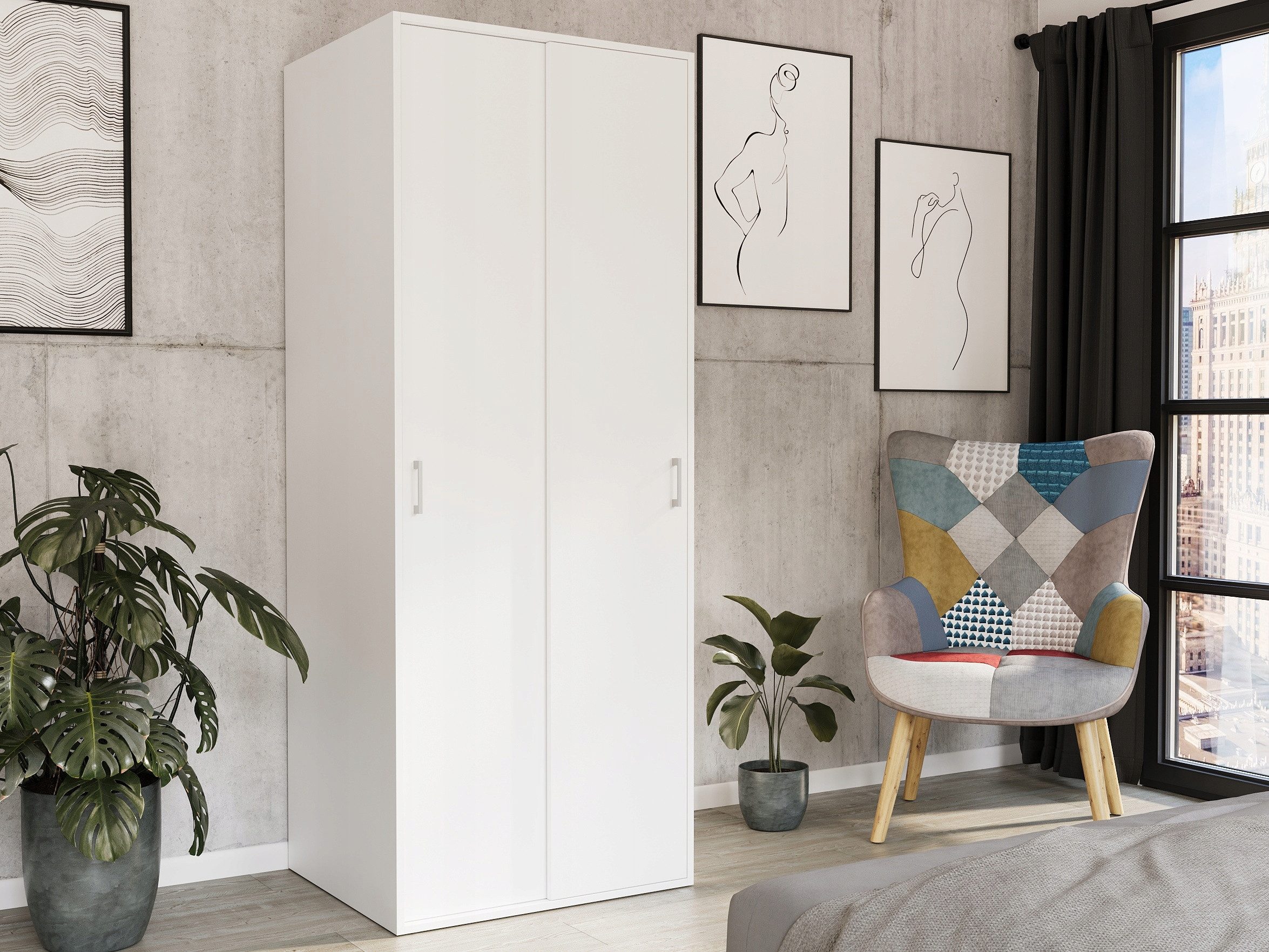 Home Collective Kleiderschrank mit Schiebetüren, mit günstig online kaufen
