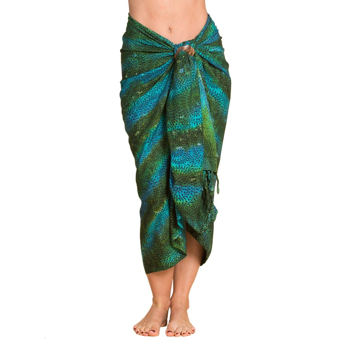 Gruenblau B006 Bikini Größen den Pareo auch Strand Sarong oder, Strandtuch Cover-up großen PANASIAM Wrap Strandkleid Tuch Wachsbatik für als in Überwurf tragbar