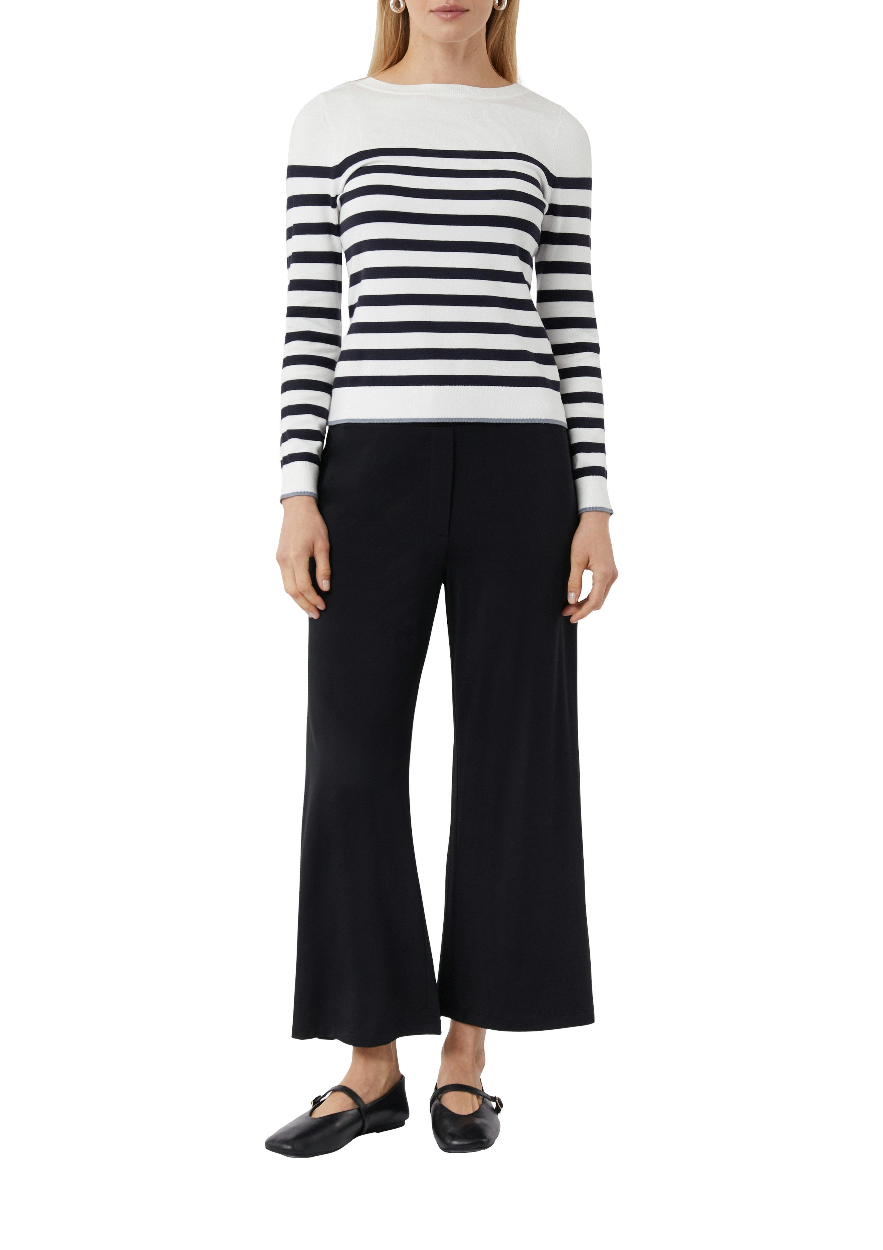 comma Strickpullover mit Streifenmuster günstig online kaufen