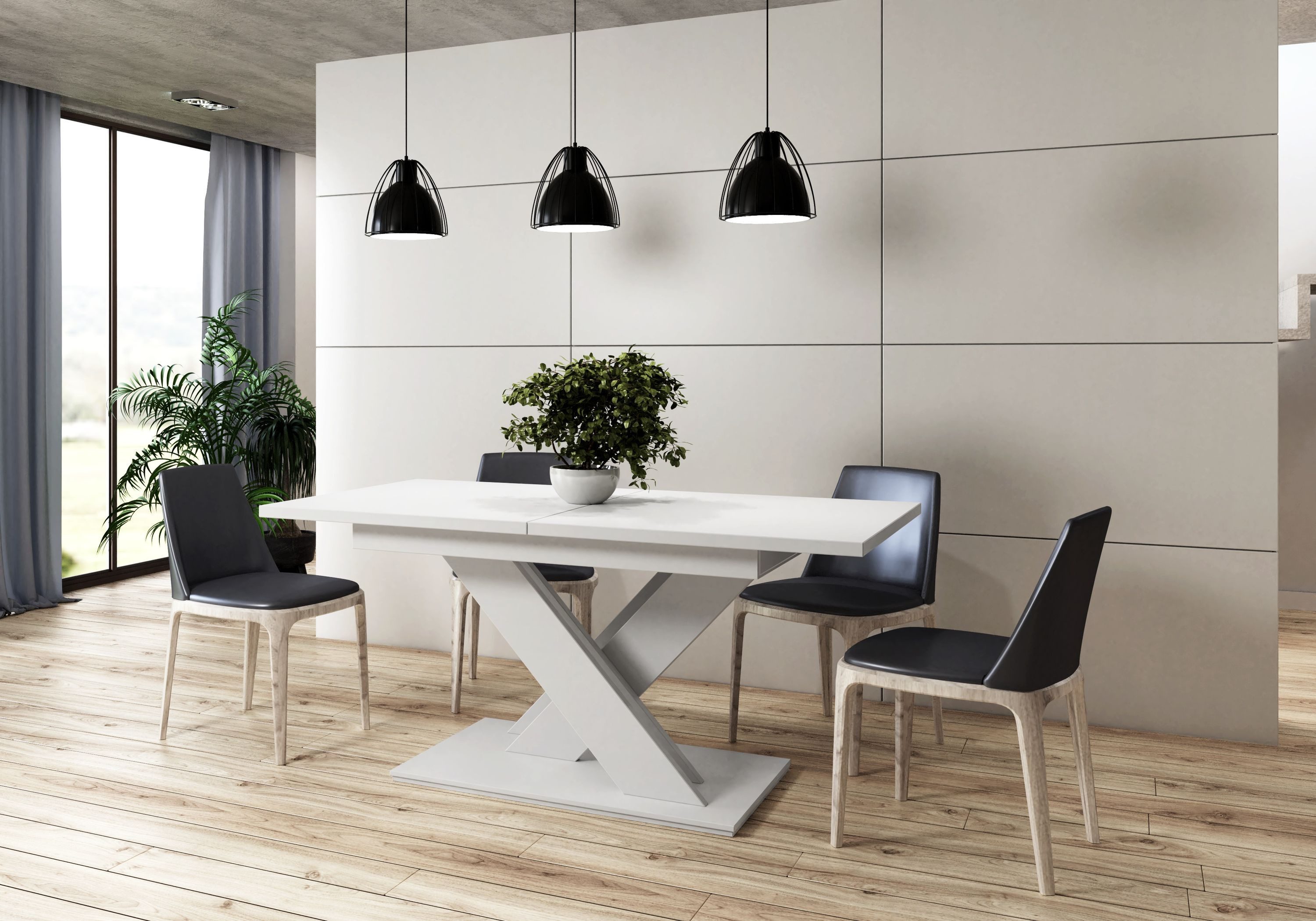 designimpex Esstisch Design PA-222 Tisch ausziehbar 140 - 180 cm Esszimmer – Bild 4 von 5