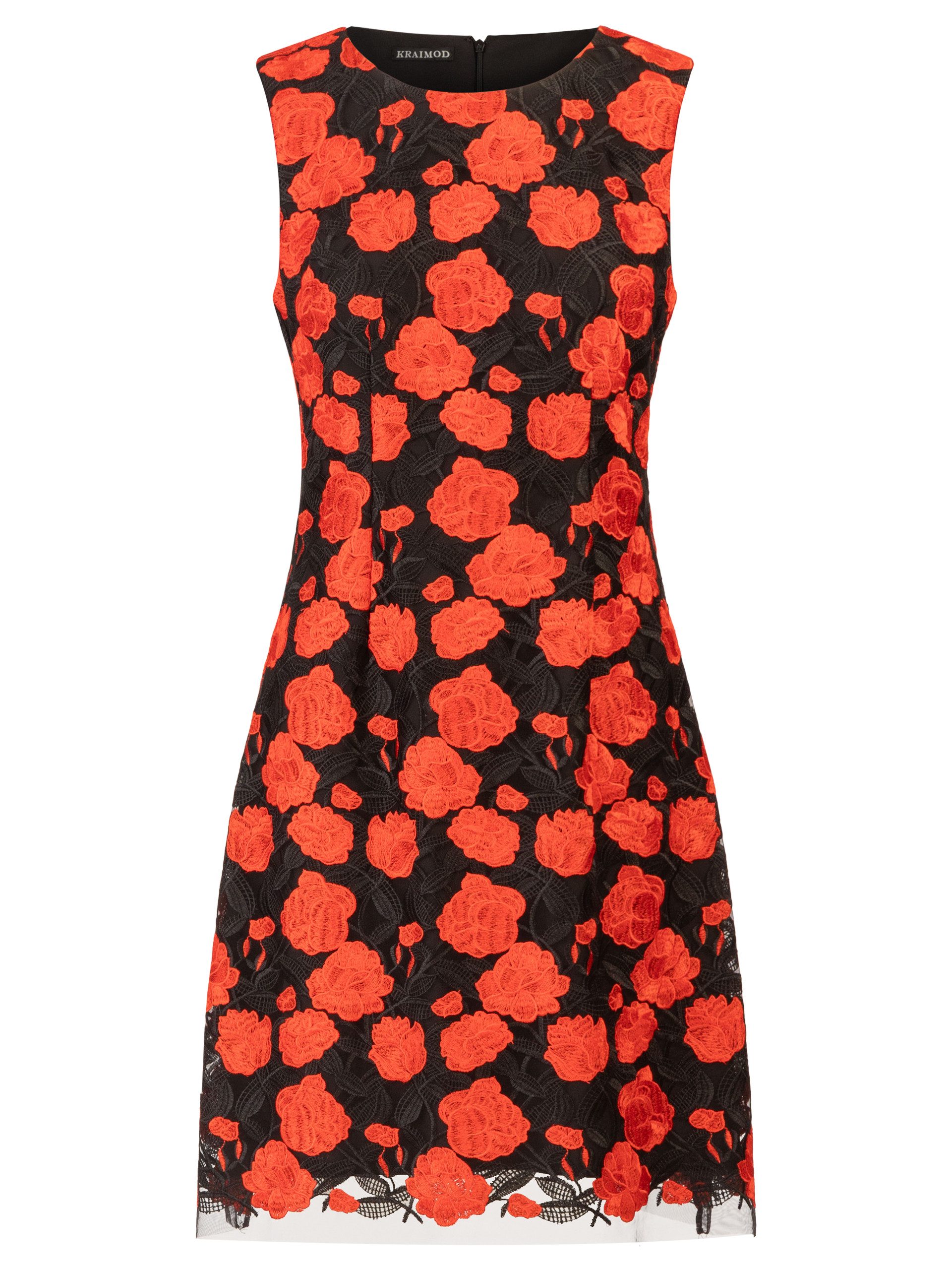 Kraimod Cocktailkleid mit Rosenmuster & A-Linie