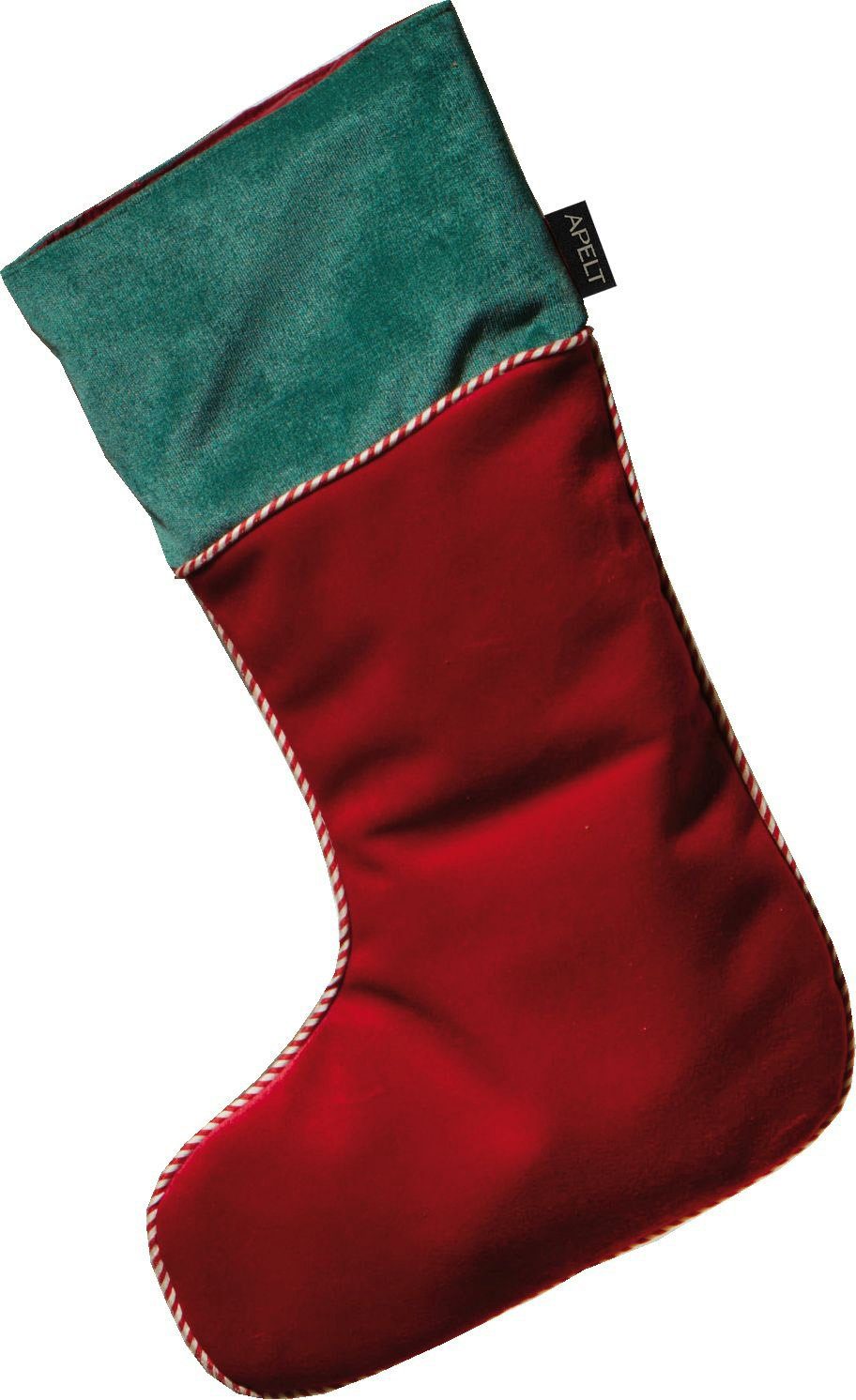 Weihnachtsstrumpf Nikolausstiefel Winterwelt, APELT 3609 Samt (1 St),