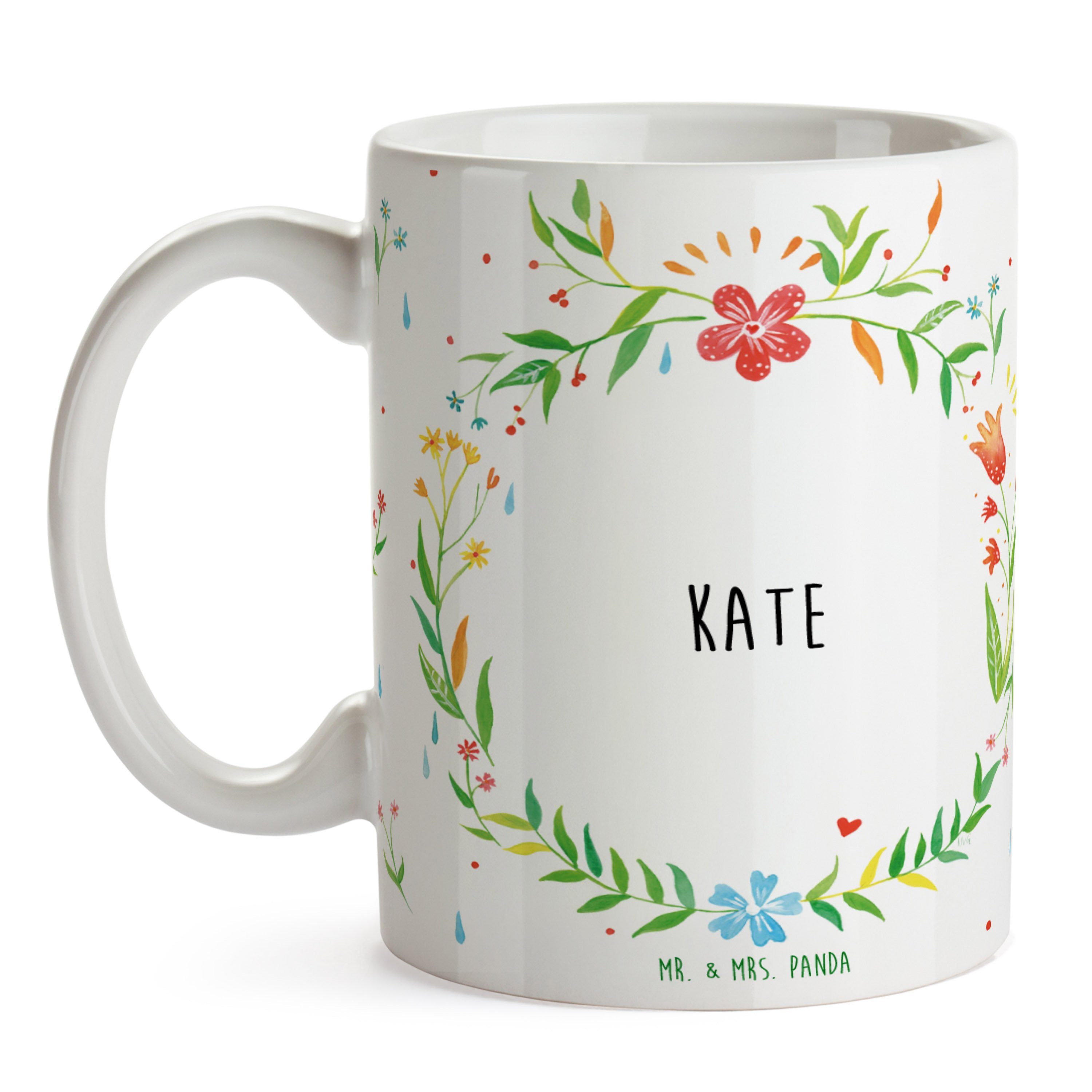 Keramik Geschenk, Teetasse, Kate - Tasse Kaffeetasse, Motive, Mr. Panda Tasse, Tasse & Mrs. Geschenk