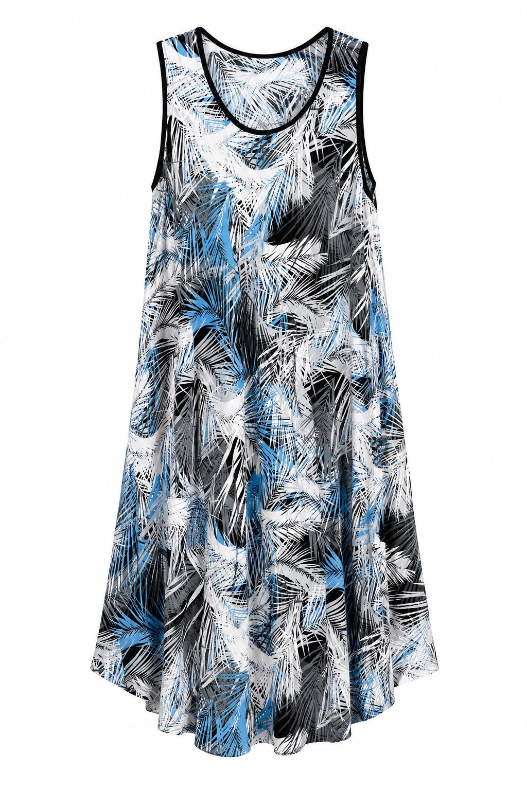 ITALY VIBES Sommerkleid - leichtes Viskosekleid Ärmellos mit A-Linie - Damen Kleid ONE SIZE- passend für Größen von M-XL