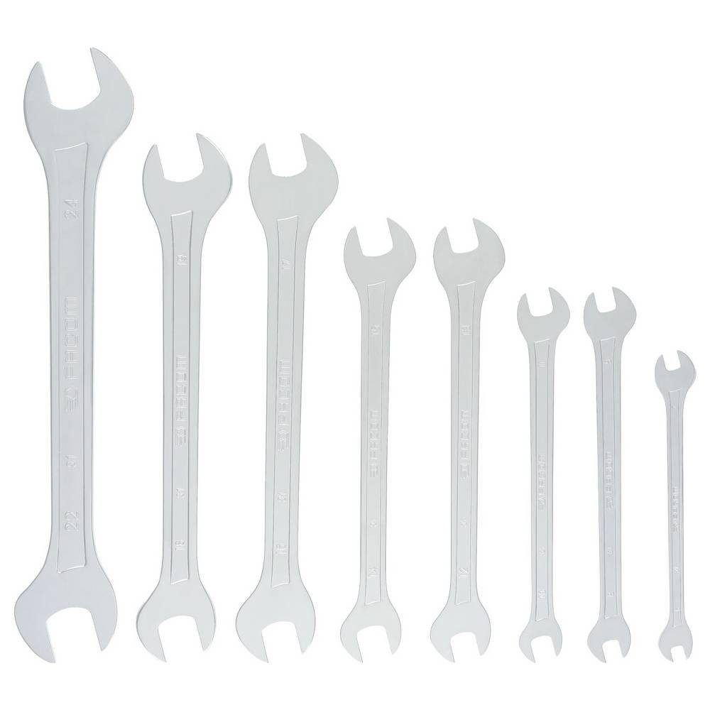 Facom Maulschlüssel Maulschluessel extra flach, Set 8-tlg 31.JE8T