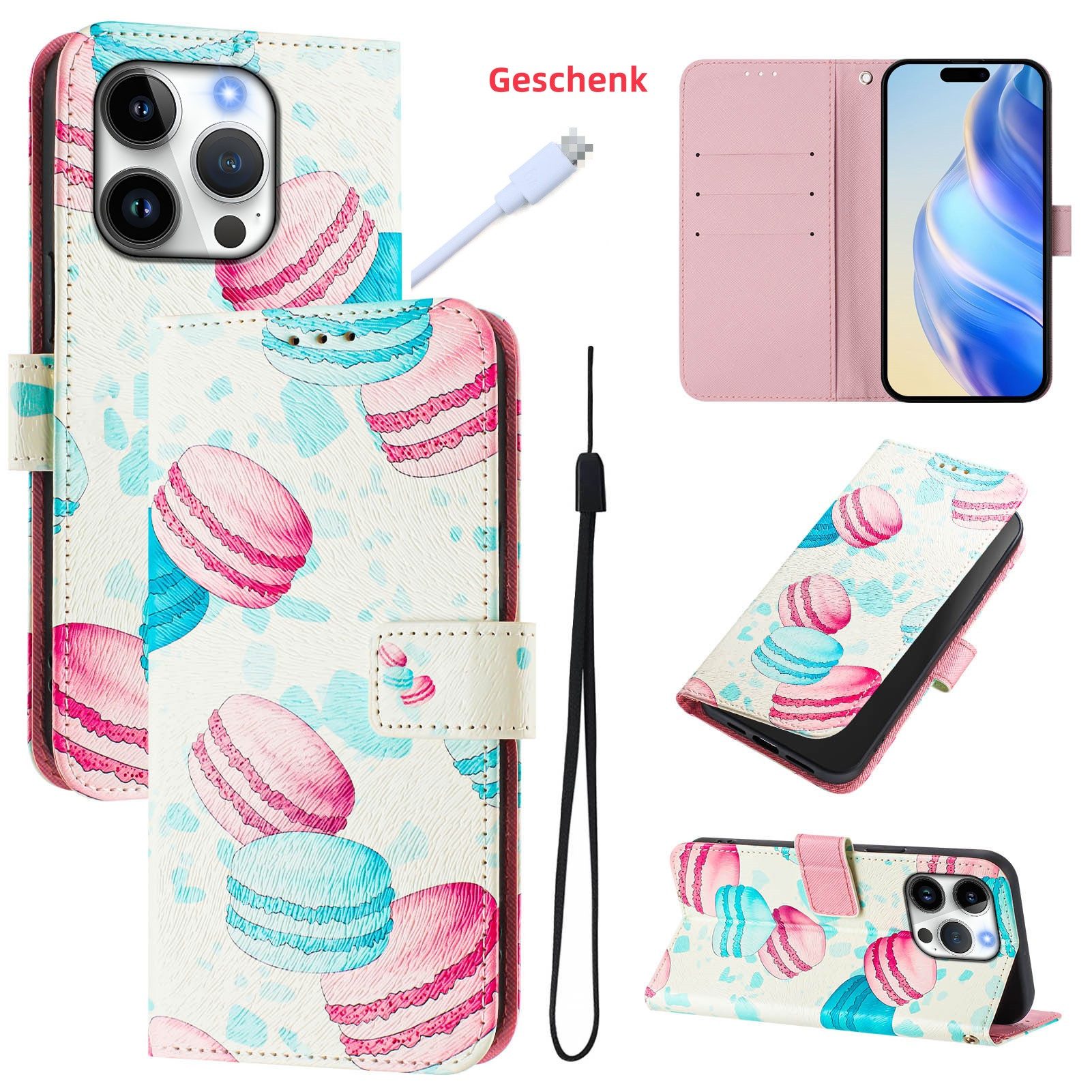 trends for living Handyhülle Leder Hülle Tasche für iPhone X XS 12 13 14 15 16 Pro Max Plus Magsafe