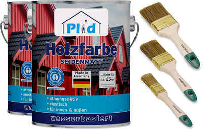 plid Holzlack Premium Holzfarbe Holzlack Farbe für Holz Pinsel, Schnelltrocknend, verarbeitungsfertig