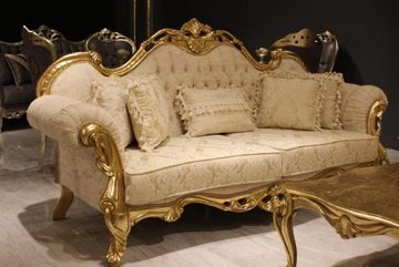JVmoebel Wohnzimmer-Set Sofagarnitur 3311 Sitzer Couchtisch Klassisch Textil Komplett Couch, (5-St., 2x Sofa 3 Sitzer / 2x Sessel / Couchtisch), Made in Europe