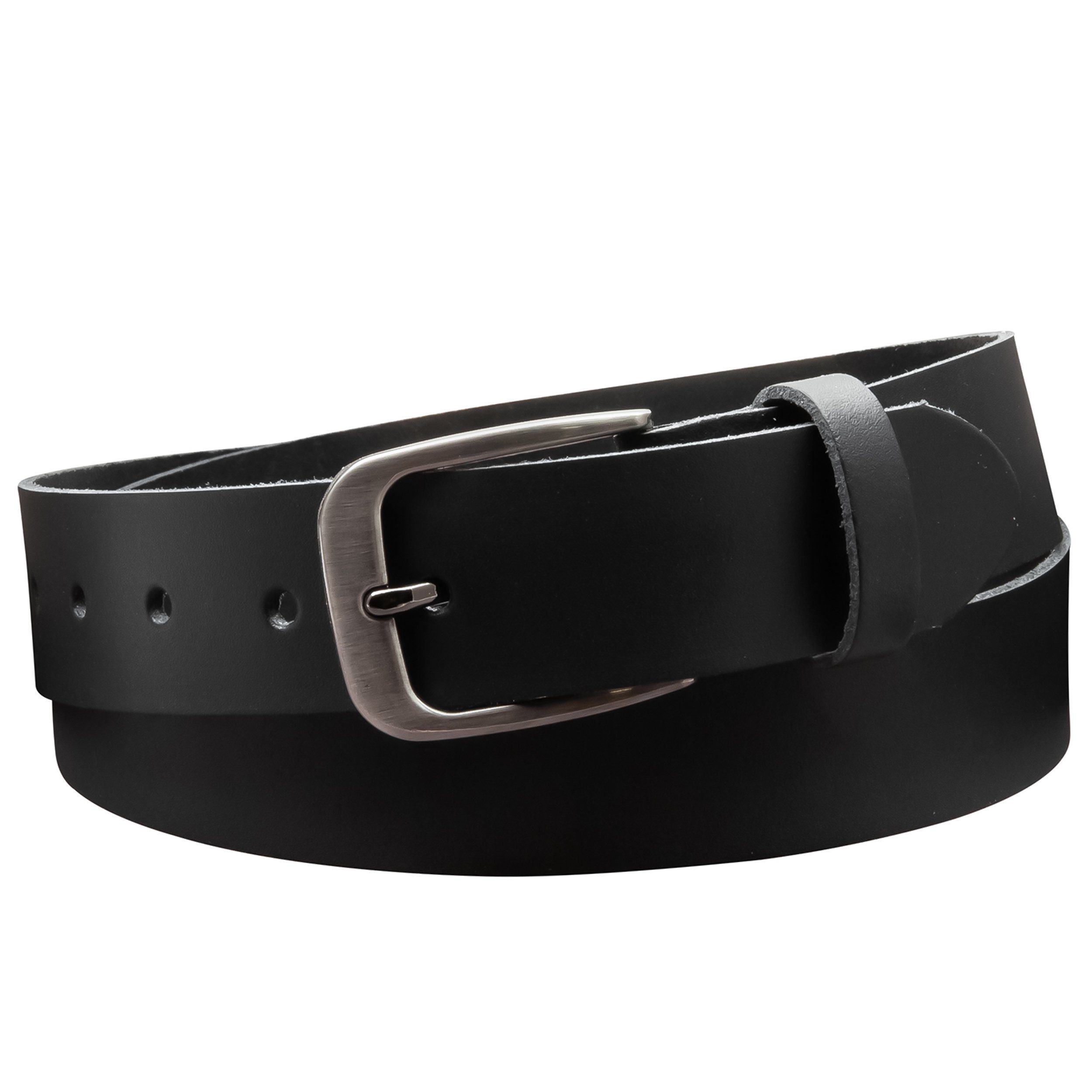 COLOGNEBELT Ledergürtel OM434-SL-Schwarz MADE IN GERMANY, Schwarz Kürzbar, 100 % Echtleder, Unisex – Bild 3 von 5