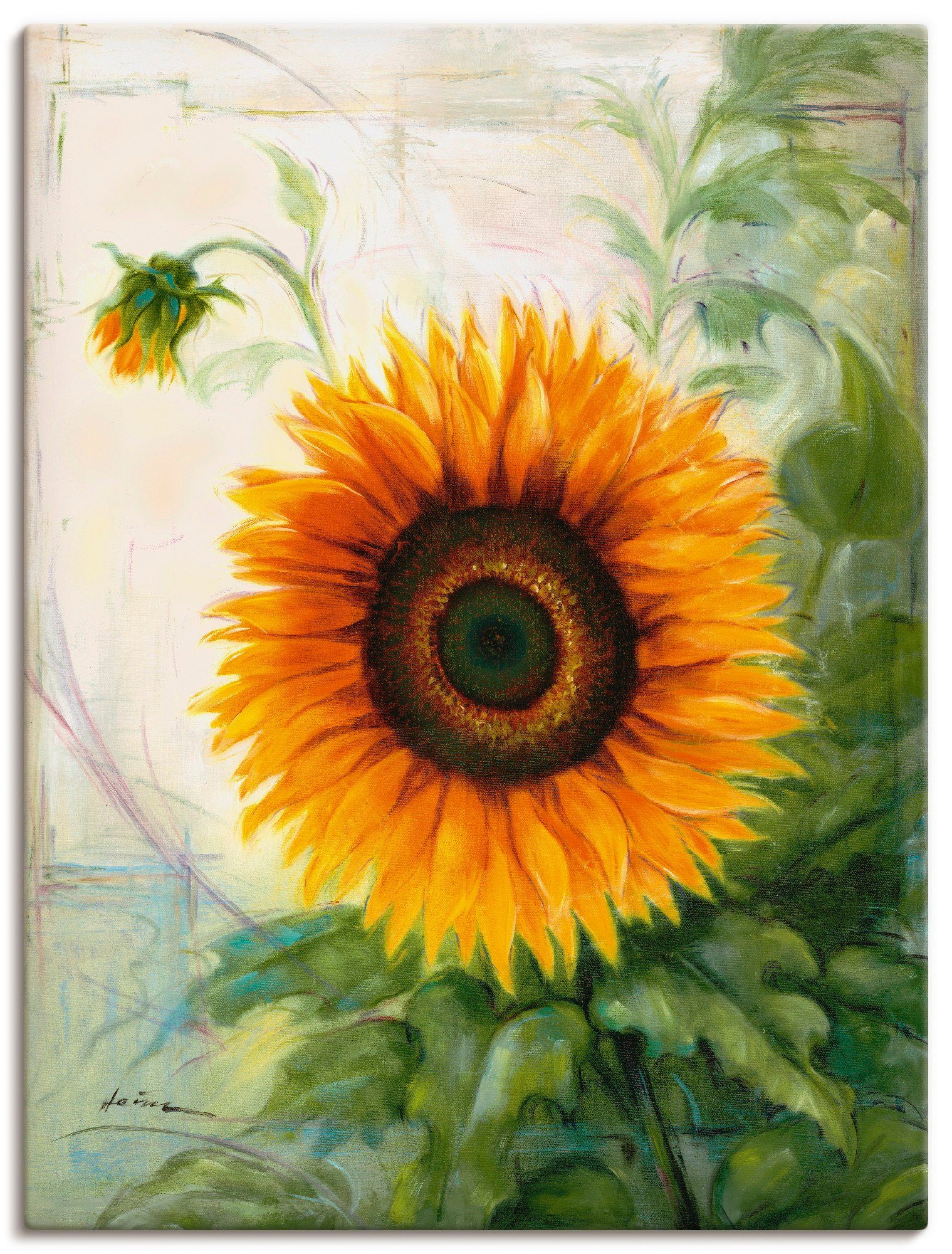 Artland als (1 Größen in Alubild, Sonnenblume, St), Poster Wandbild Leinwandbild, Wandaufkleber Blumen versch. oder