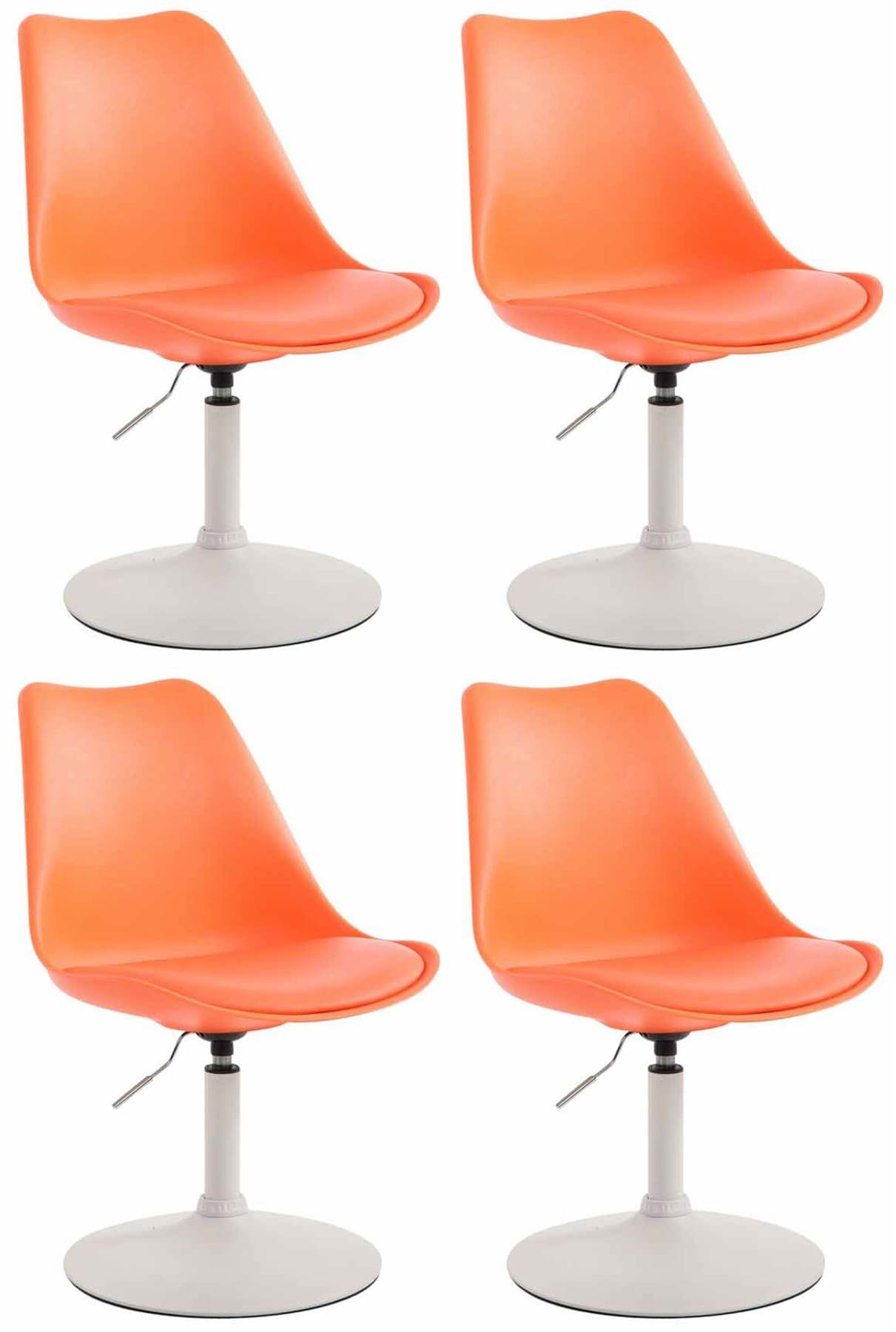 CLP Esszimmerstuhl Meverick Kunststoff (4er Set), dreh-&verstellbar orange