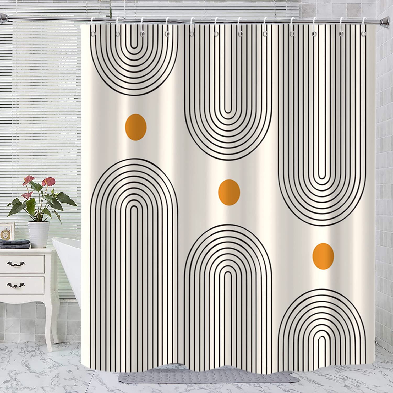 Kaket Duschvorhang Wasserdichter Polyester-Duschvorhang, Boho-Duschvorhang, günstig online kaufen