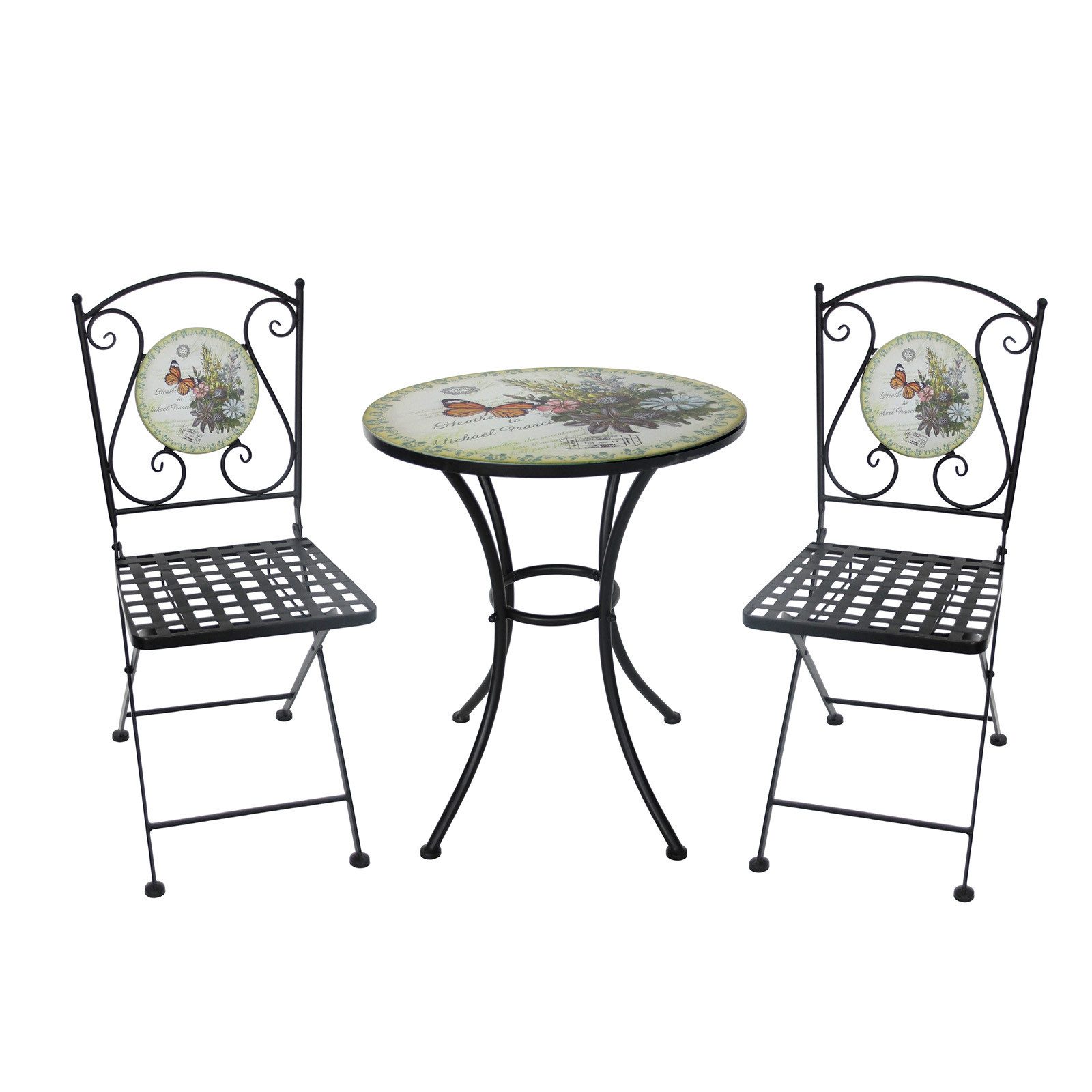 HTI-Living Garten-Essgruppe Tisch und 2 Stühle Celia Schmetterling, (Set, 3 günstig online kaufen