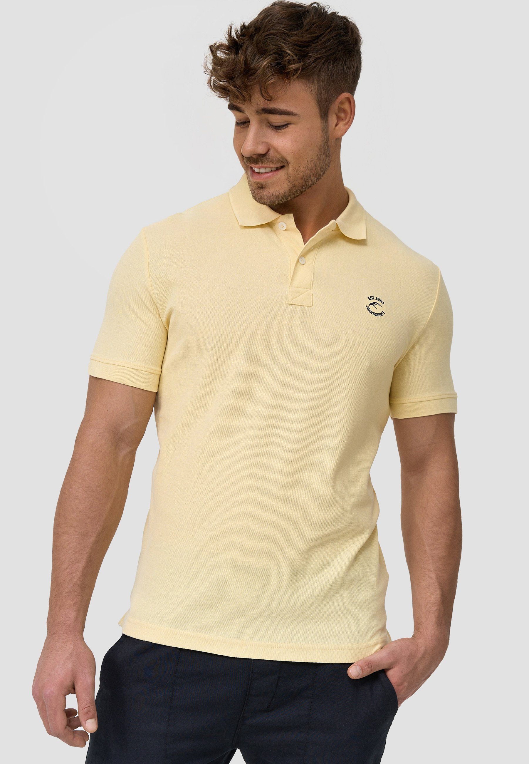 Indicode Poloshirt Wadim mit feiner Logo-Stickerei günstig online kaufen