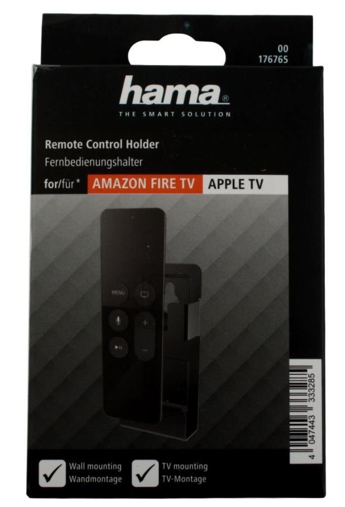 Hama Hama Fernbedienung-Halterung Halter Mount Kit RC für Apple  Aufbewahrung TV TV4 TV5 HD 4K 4 5 und  Fire TV / Stick TV- Wandhalterung, (Wandhalter)