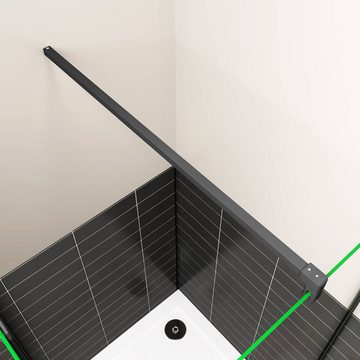 duschspa Duschwand 195cm ESG Nano Glas Walk in Dusche Seitenwand Duschtrennwand, Einscheibensicherheitsglas, Sicherheitsglas, (Set), Glas, Nano Glas