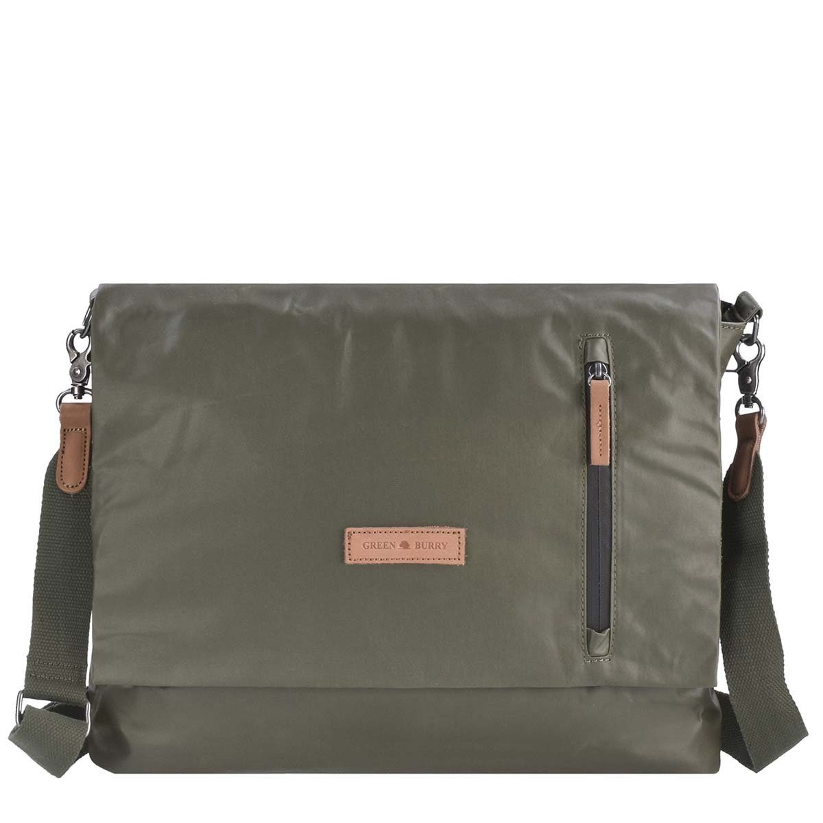 Greenburry Umhängetasche Aviator Waterproof, Messenger Bag 38x30cm, Schultertasche mit Tabletfach 31x22cm