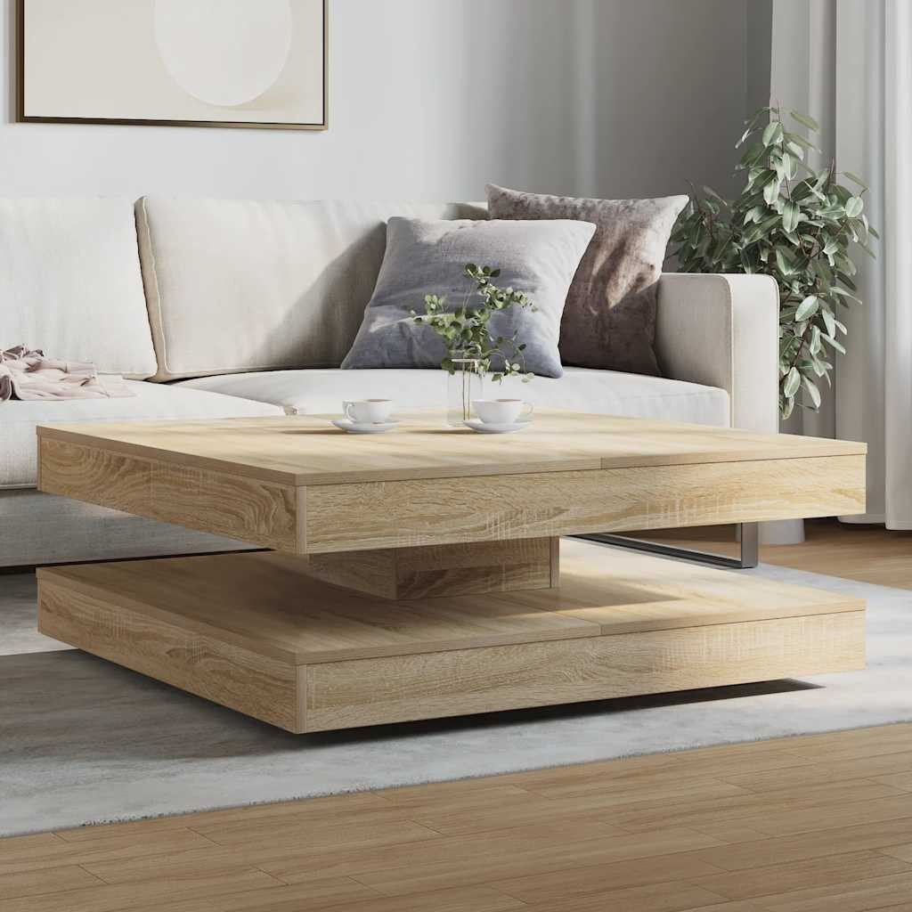vidaXL Couchtisch Couchtisch 360-Grad Drehbar Sonoma-Eiche günstig online kaufen