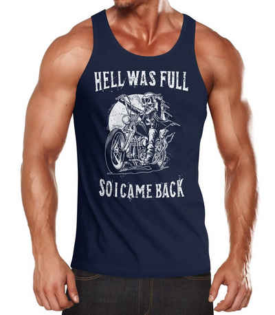 Neverless Tanktop Stylishes Herren Tank-Top Hell was full so I came back Muskelshirt Muscle Shirt Neverless® mit Print