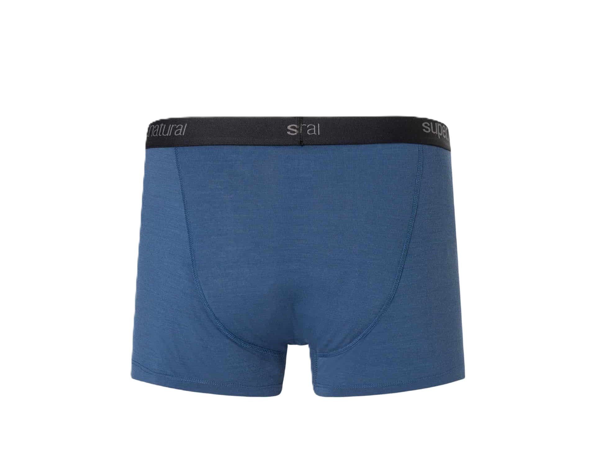 SUPER.NATURAL Boxershorts Tundra 175 - Merinowolle - Unterwäsche oceanblau Herren - 1 Stück