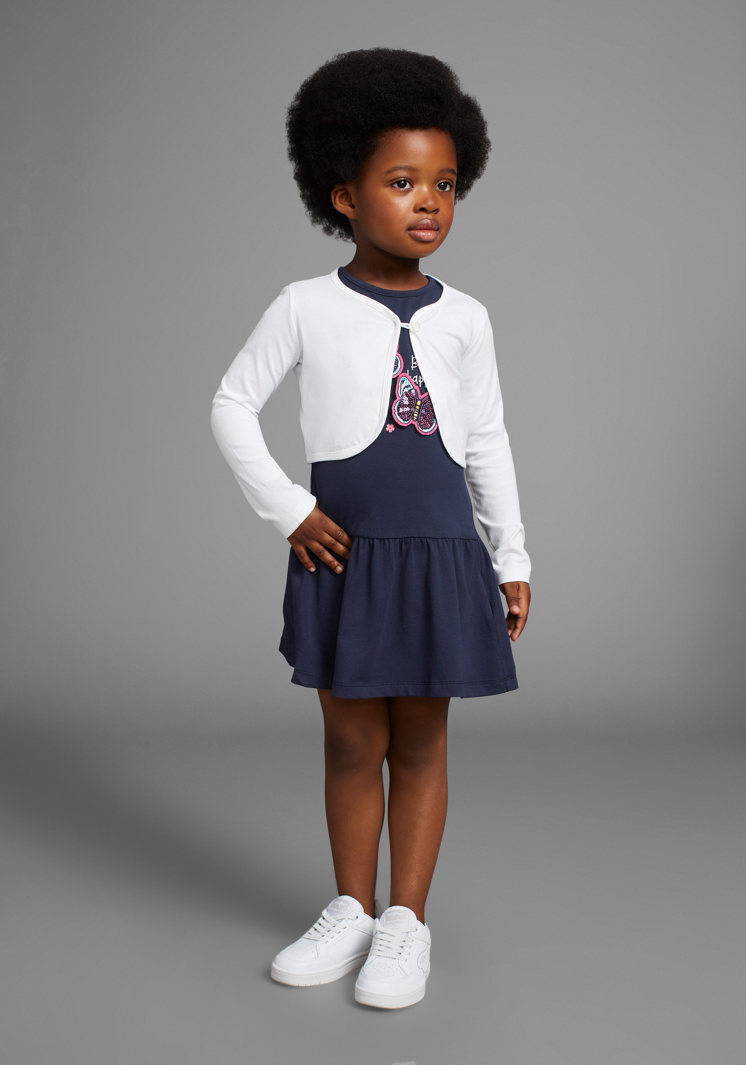 KIDSWORLD Bolero, Kleid & Leggings 2tlg. Set : Kleid mit Bolero-Jacke (Set, 2-tlg., 2) Outfit für kleine Mädchen