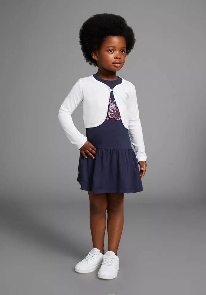 KIDSWORLD Bolero, Kleid & Leggings 2tlg. Set : Kleid mit Bolero-Jacke (Set, 2-tlg., 2) Outfit für kleine Mädchen