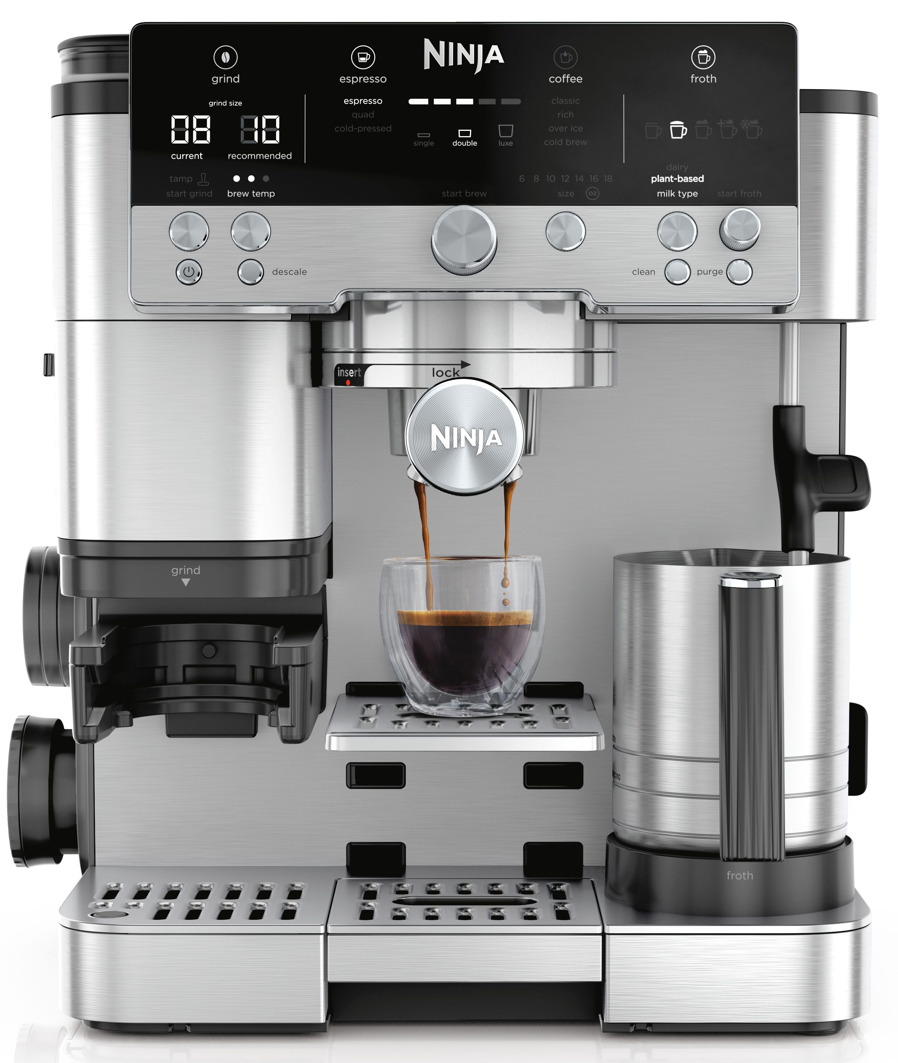 NINJA Espressomaschine ES655EU Luxe Café Premier Plus-Serie, Drei Maschinen in einer: Espresso-, Filterkaffee- und Cold Brew