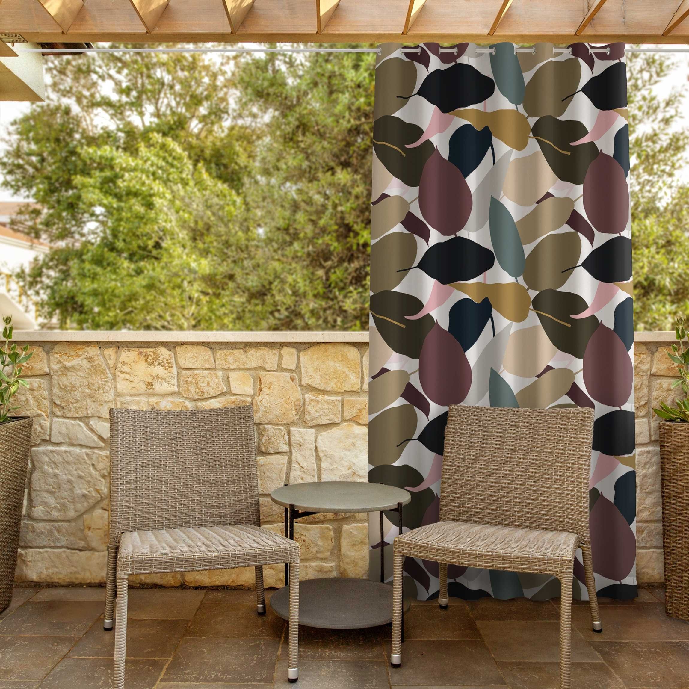 Bilderdepot24 Outdoorvorhang Wetterfest Gardinen Natur Tropisch Modern Tropical Muster (1 St), Ösen, blickdicht, Outdoor-geeigneter Vorhangstoff 370 g/m², Outdoor Vorhang Balkon Terrasse Verdunkelungs Vorhänge Sonnenschutz