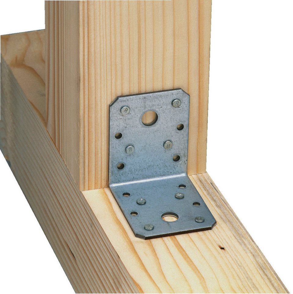 Thumbnail - Alberts Winkelverbinder, LxB: 70x70 mm, sendzimirverzinkt, (Set, 50-St), Handwerkerpack