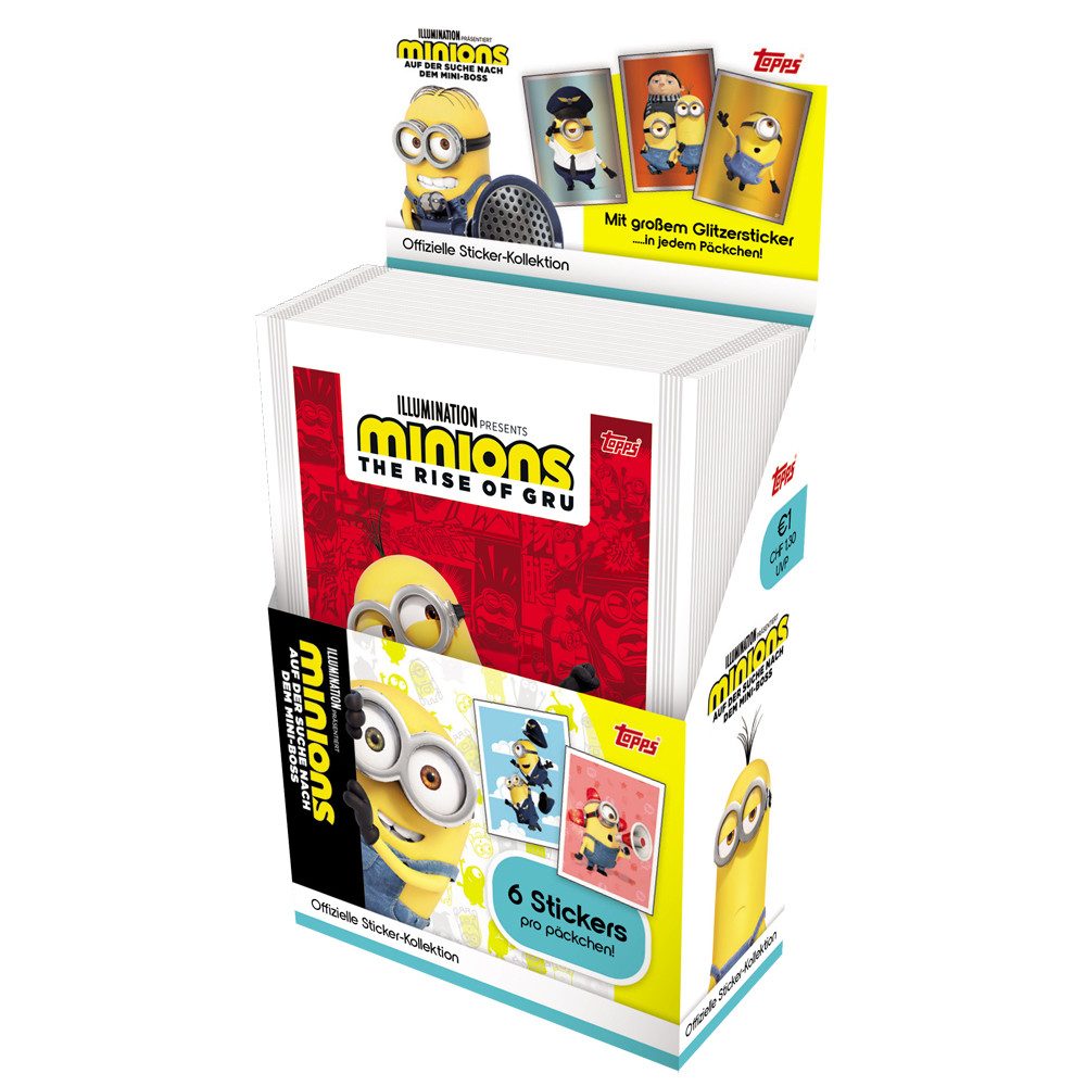 Minions Sammelkarte Minions Auf der Suche nach dem Mini-Boss Sticker 1 Display (36 Tüten)