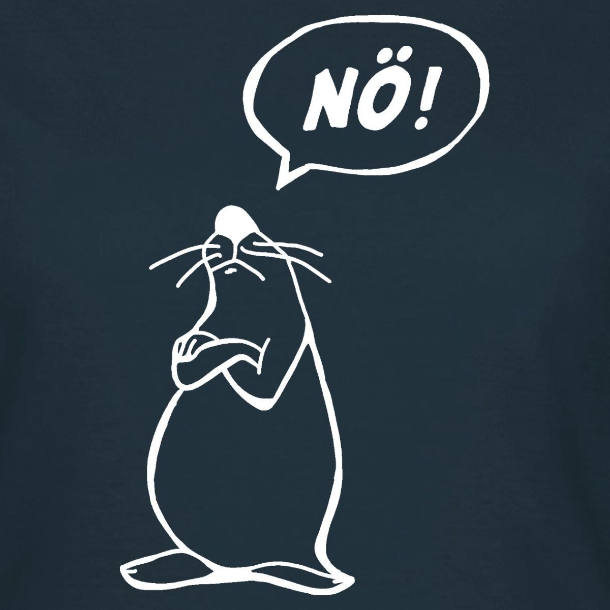 Spreadshirt T-Shirt Maus Lustiger Spruch Nö Bevor Du Fragst Nein Frauen T-Shirt (1-tlg) Slim Fit, fällt klein aus