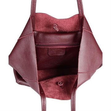 ITALYSHOP24 Schultertasche Made in Italy Damen Leder Tasche Schultertasche, ein Leichtgewicht, als Handtasche, Henkeltasche tragbar