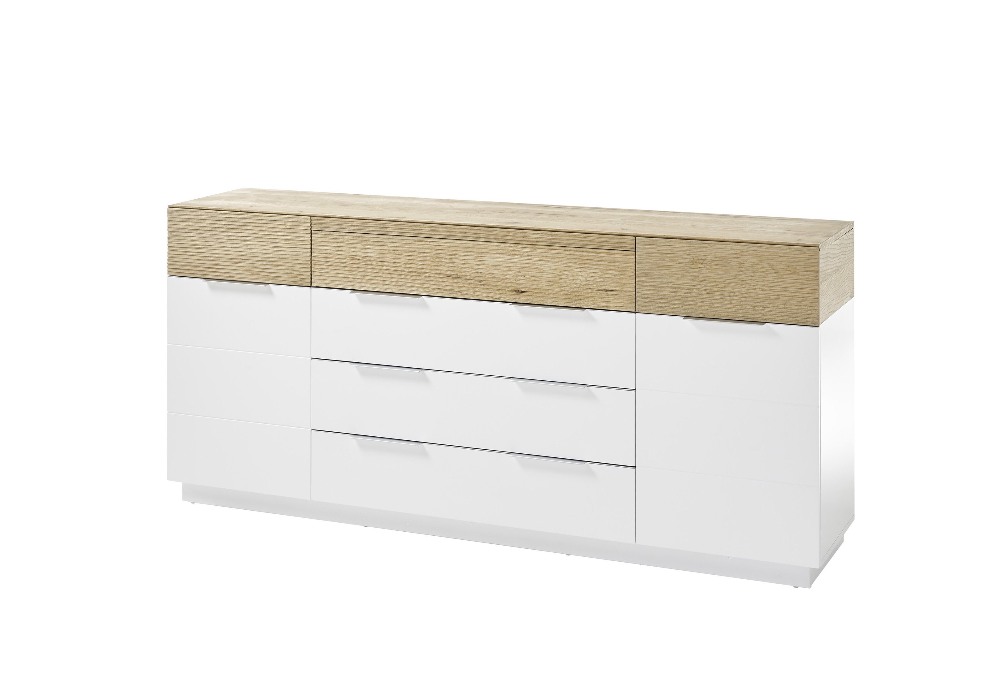 möbelando Sideboard DUBAI-I (BxHxT: 182x83x40 cm), aus Holzwerkstoff, Holz in weiß, holzfarben