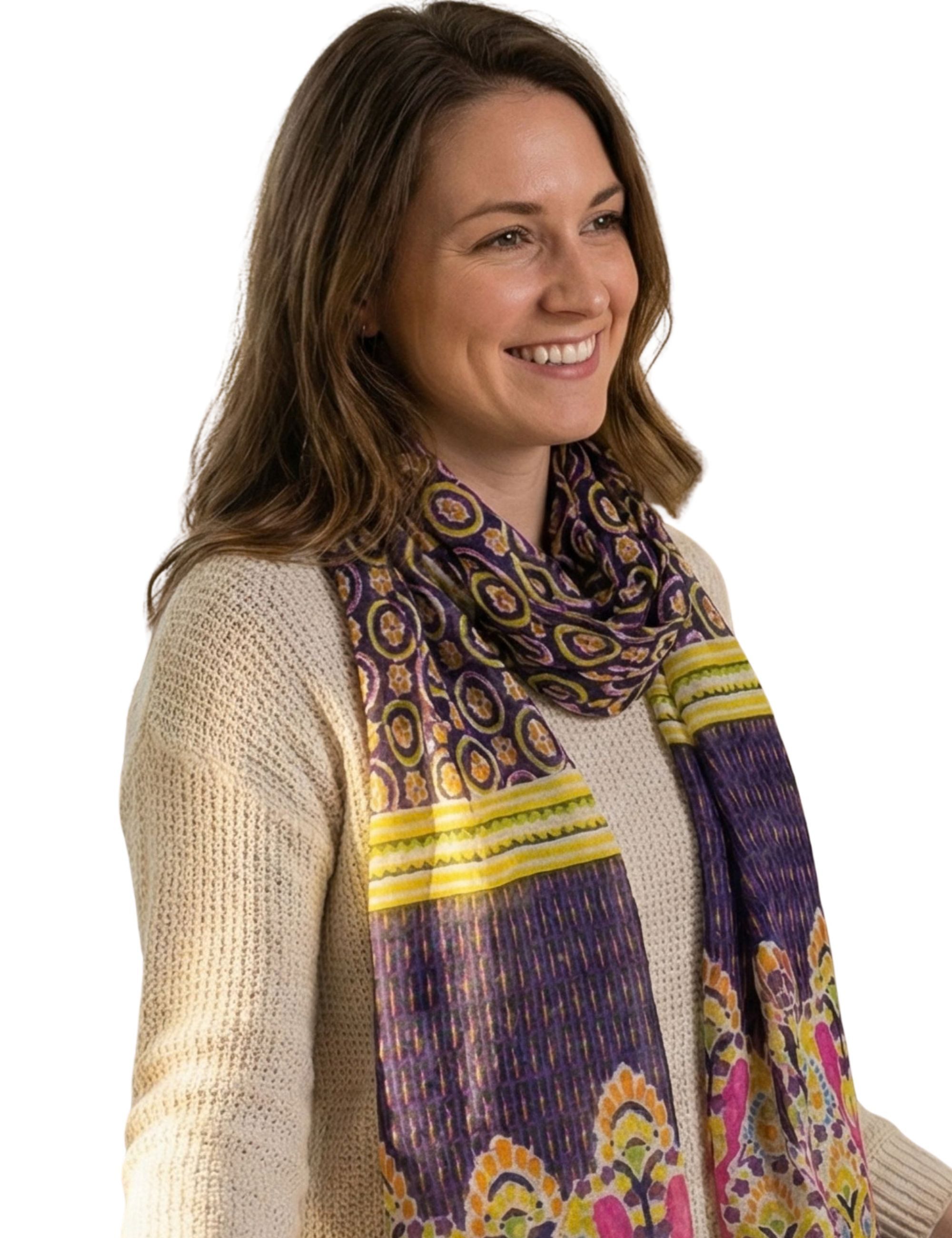 Sunsa Halstuch Damen Schal Tuch. Baumwolle Halstuch. Sommer Scarf ., Abstract Modern Aufdruck