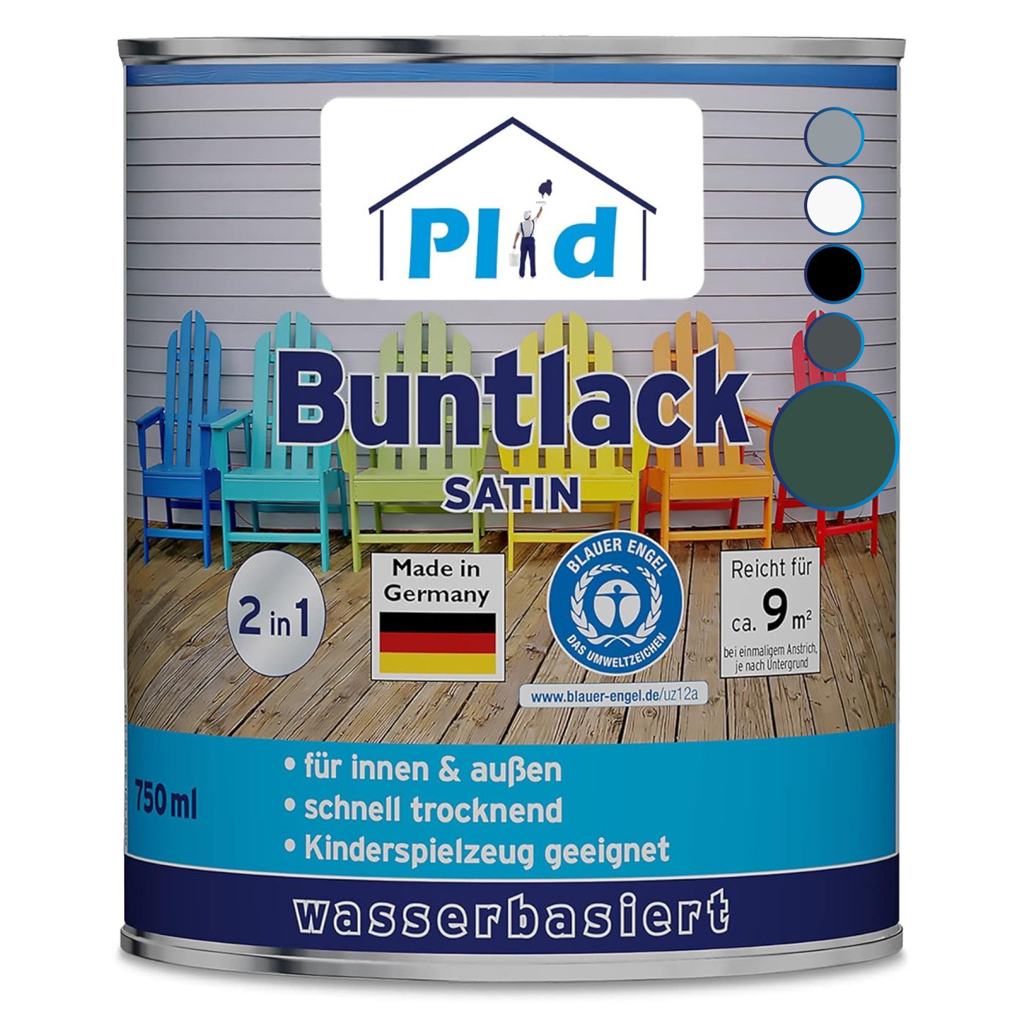 plid Acryl-Buntlack Möbellack Buntlack Holzfarbe Türenlack Acryllack Möbelfarbe Holzfarbe