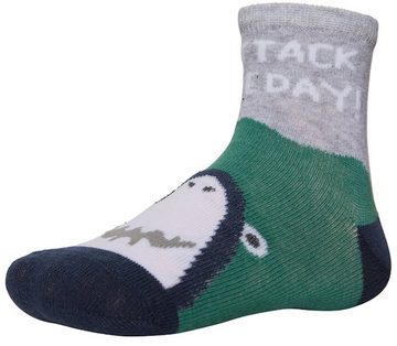 YSABEL MORA Socken Ysabel Mora 4er Pack Jungen Strümpfe Hai Monster Socken (4-Paar)