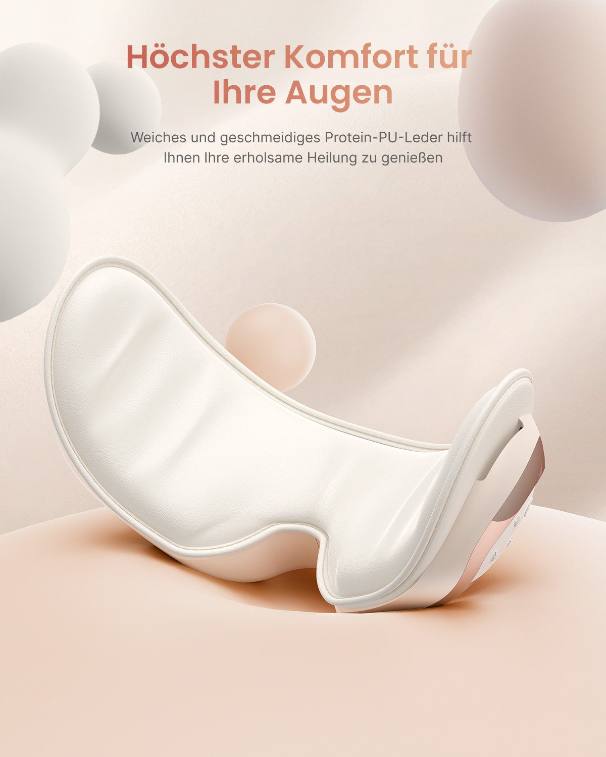 RENPHO Gesichtsmassagegerät Renpho Eyeris 3 Eye massager G010V, Sprachgesteuertes Pflegeerlebnis mit Wärme, Kühlung und Akupressur