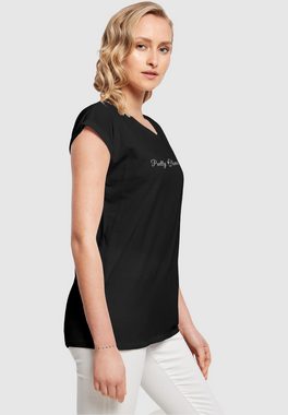 Merchcode T-Shirt Merchcode Damen Ladies Pretty Flowers - Extended Shoulder Tee (1-tlg)