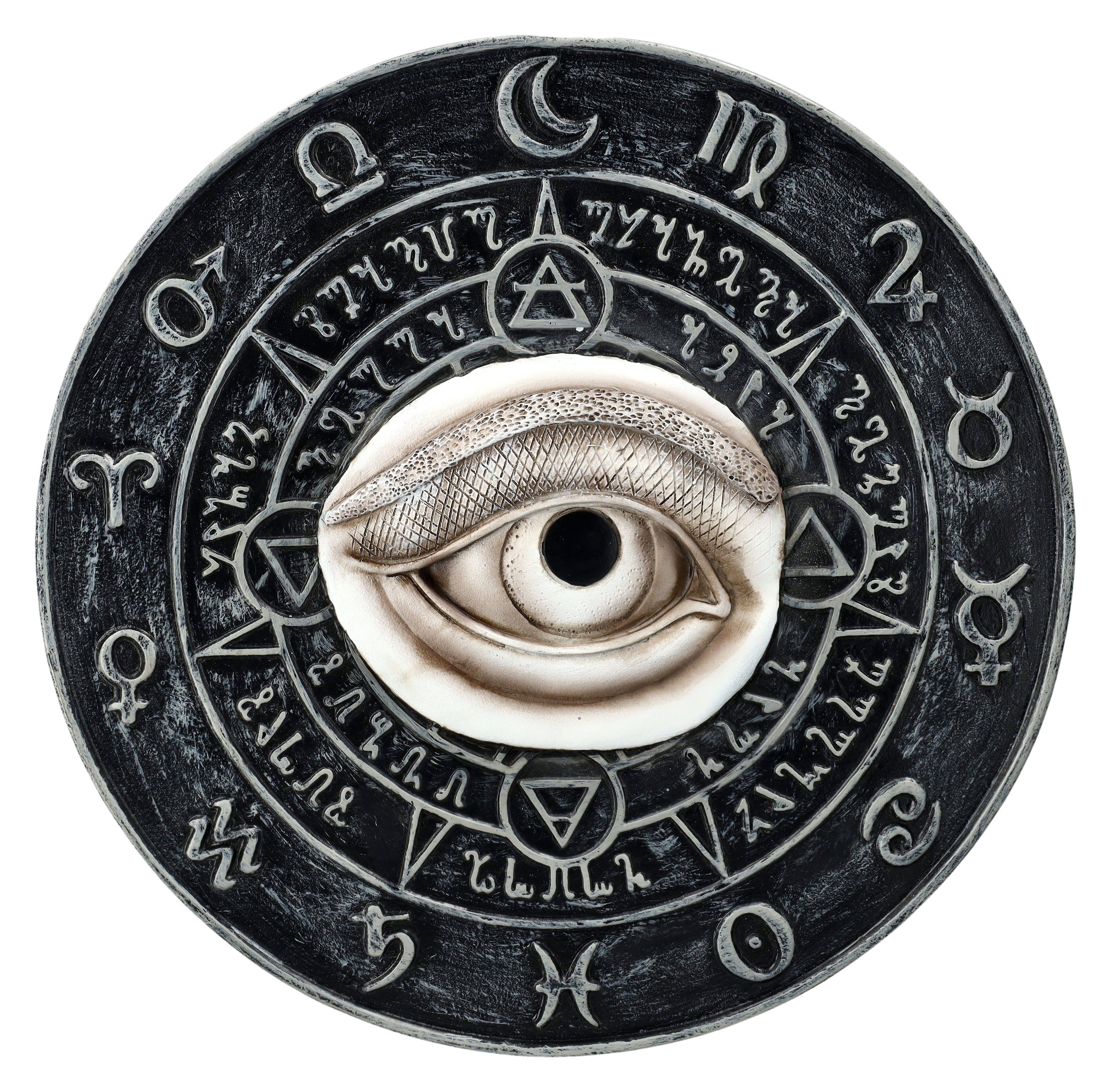 Wanddekoobjekt Wandrelief - Wicca Auge - Fantasy Wanddeko Sternzeichen Dekoration