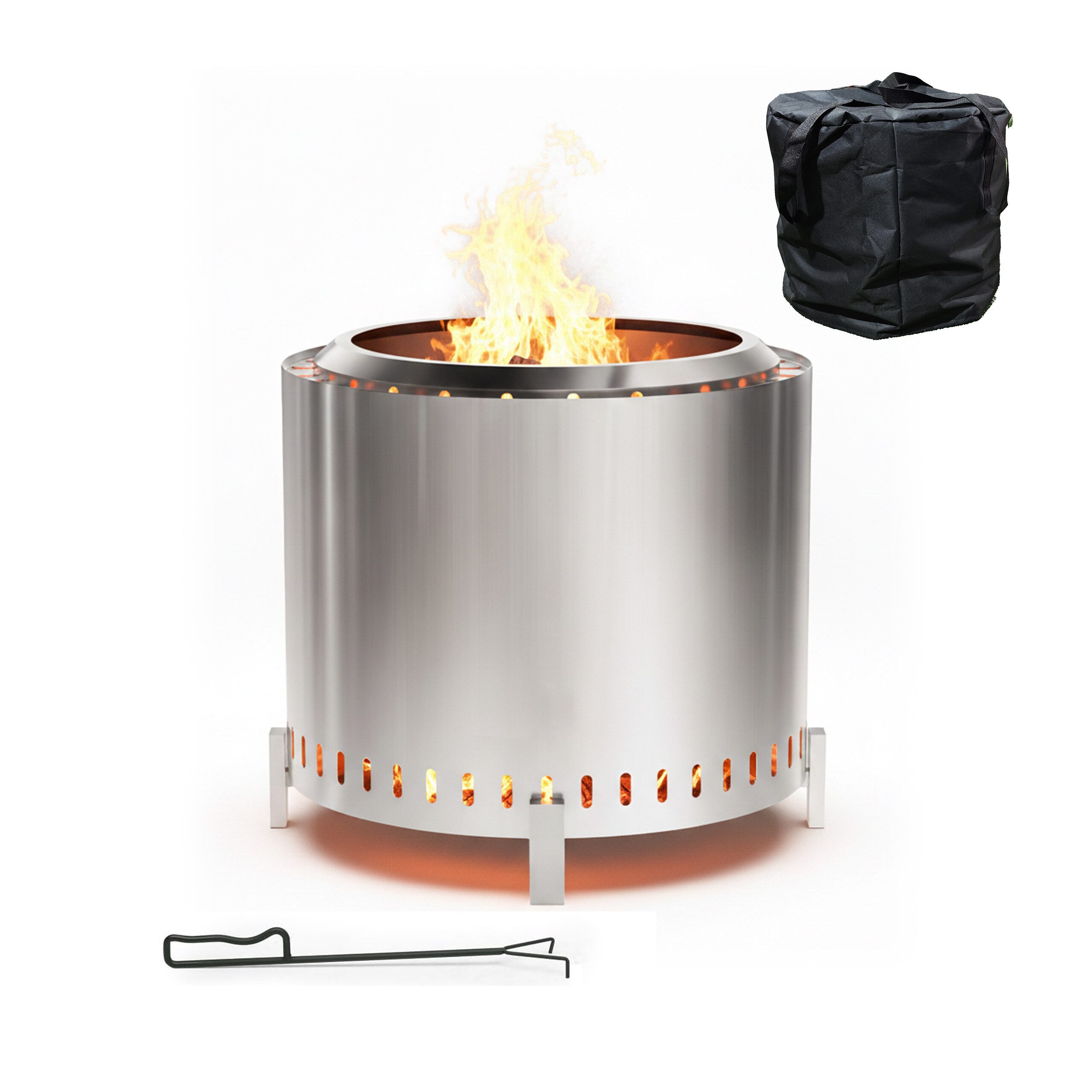 relaxdays Feuerschale ohne Rauch 45 x 49 cm