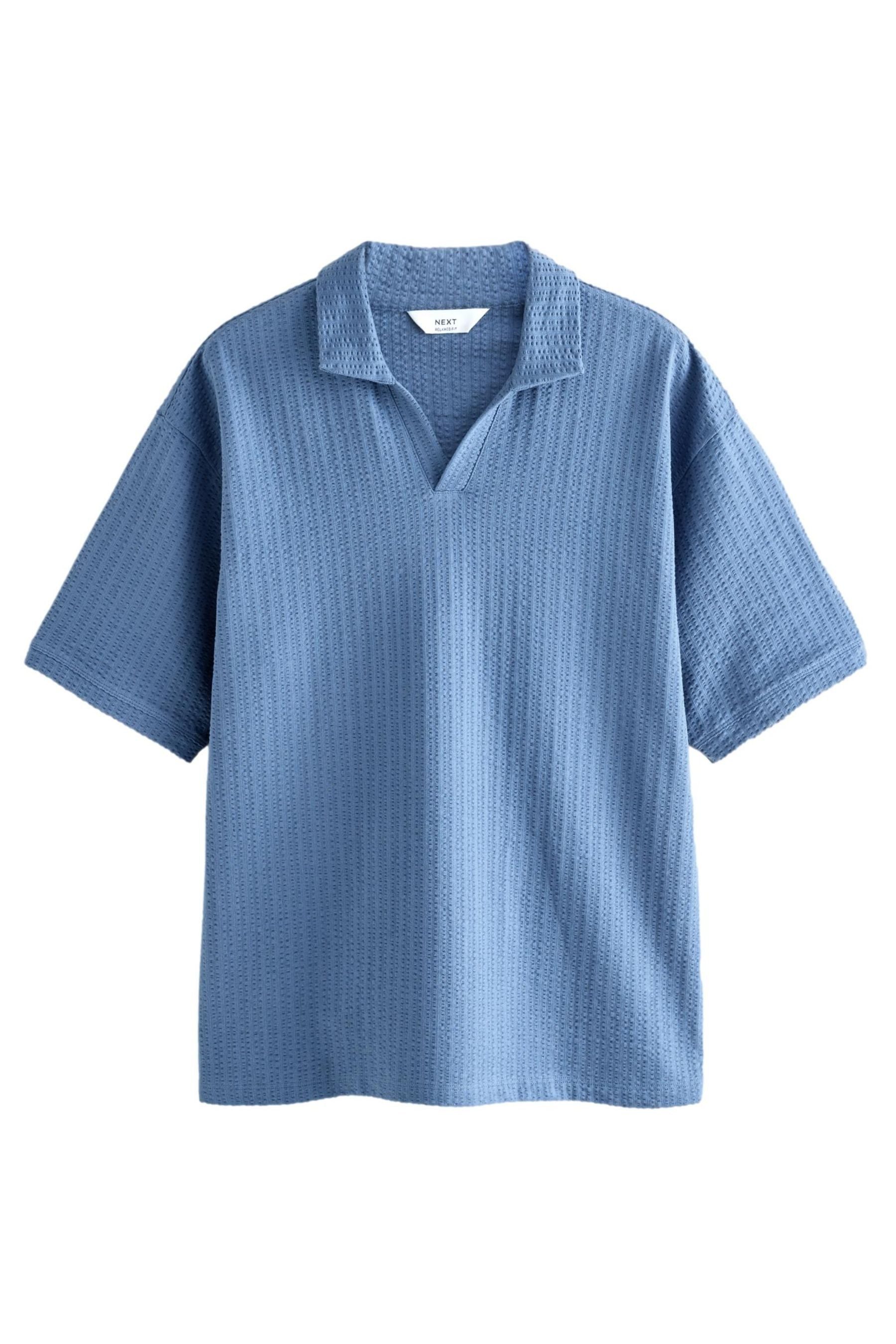 Poloshirt Seersucker-Poloshirt mit Trophy-Ausschnitt