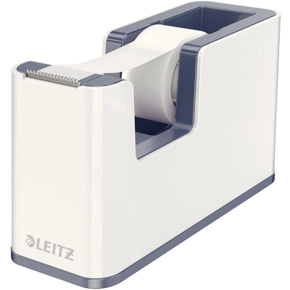 LEITZ Klebeband Leitz Klebeband-Abroller WOW Duo Colour Weiß, Grau Rollenbreite (max) (WOW Duo Colour)