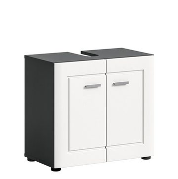 Newroom Waschbeckenunterschrank Basin Waschbeckenunterschrank grau Melamin weiß matt MDF TZ Modern Badsc...