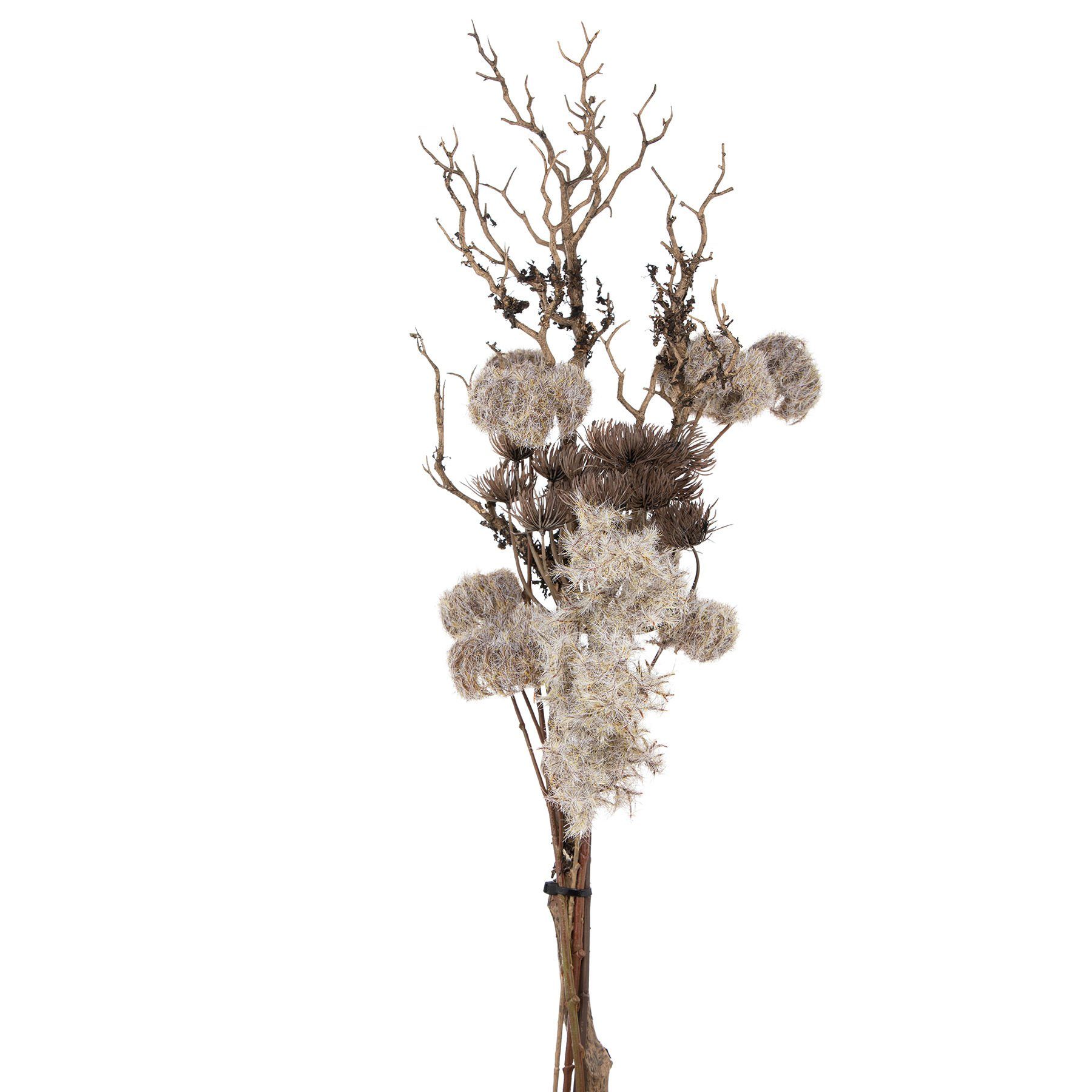 Kunstpflanze aus Kunststoff, Georg Stiels, 5 bestäubt Kunst-Schnee mit Deko-Zweige