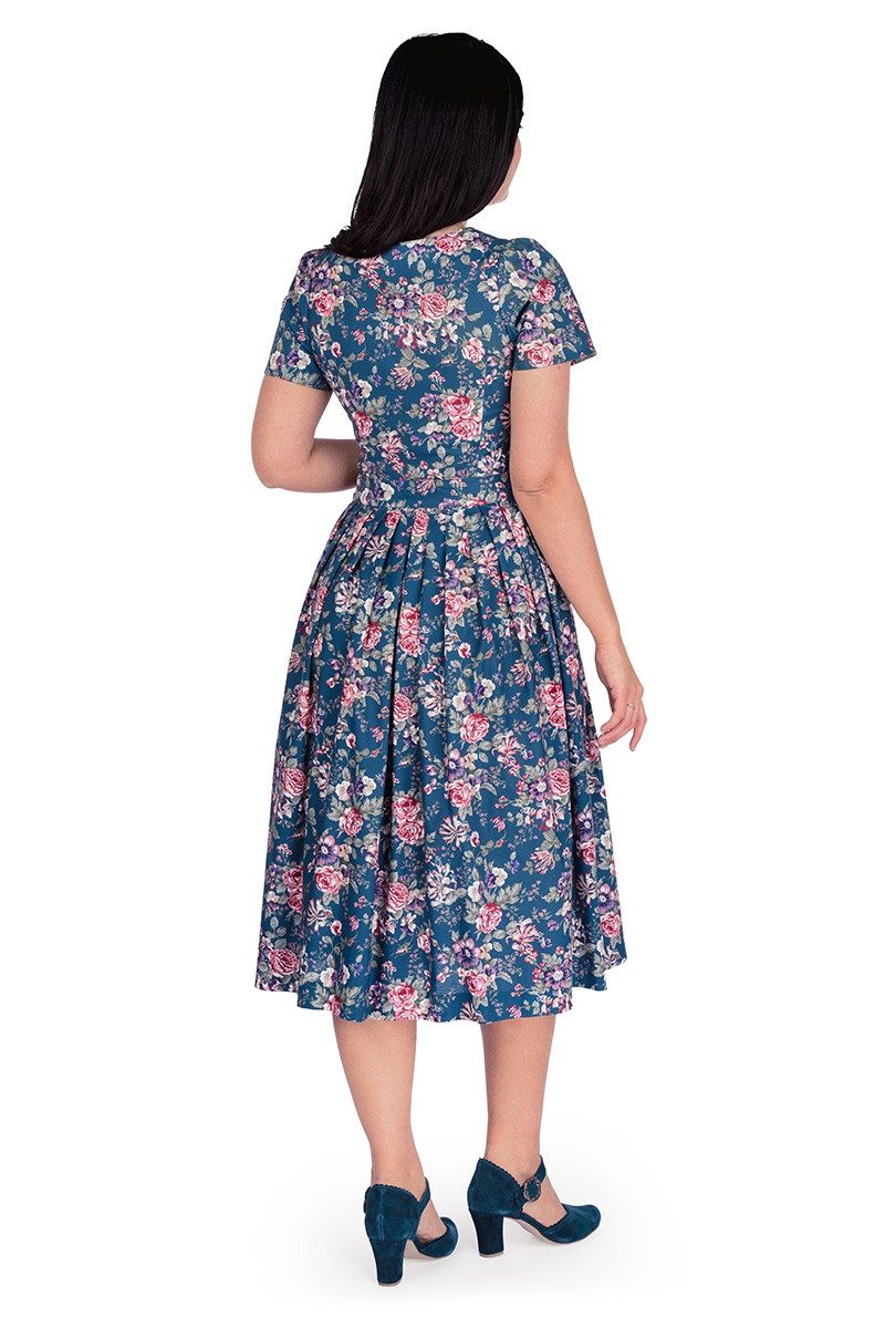 Berwin & Wolff Trachtenkleid Trachtenkleid - NOVALIE - marine/geblümt – Bild 3 von 5