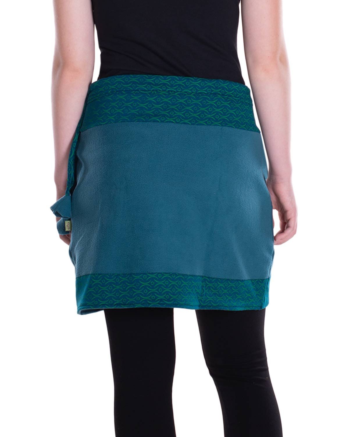Vishes A-Linien-Rock Thermorock warmer Damen Winterrock kurz Taschenrock aus ECO-Fleece Hippie, Retro, Style, Alternative Bekleidung – Bild 4 von 4