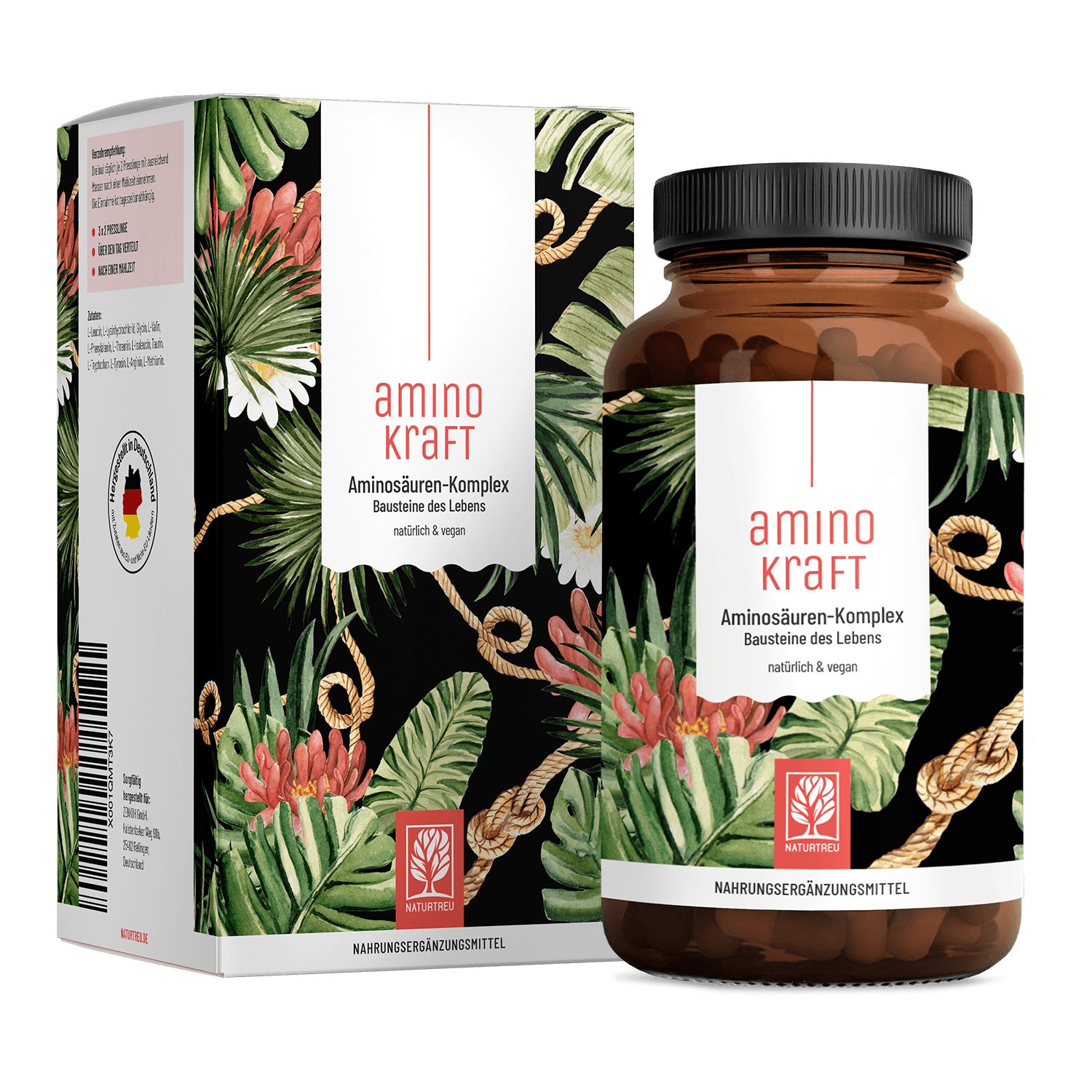 Naturtreu AMINOKRAFT Presslinge, 1 er 180 St., 185,6 g, Durchdachte Entwicklung, Vegan, Laborgeprüft, Hochwertige Inhaltstoffe